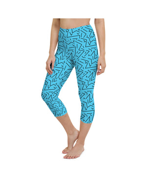 Aqua Black Line Yoga Capris Gearbunch