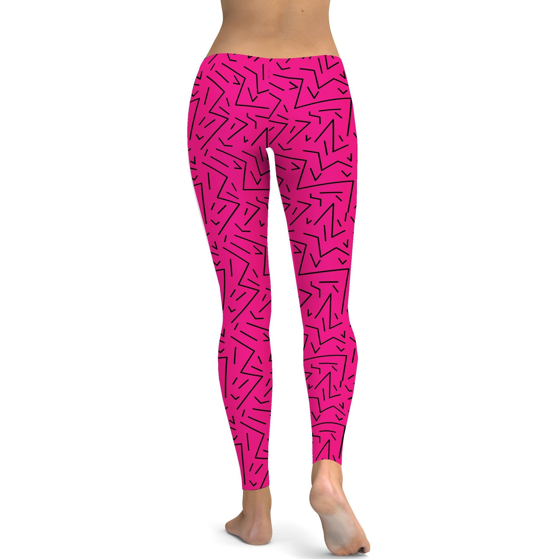 Pink Black Line Leggings Gearbunch