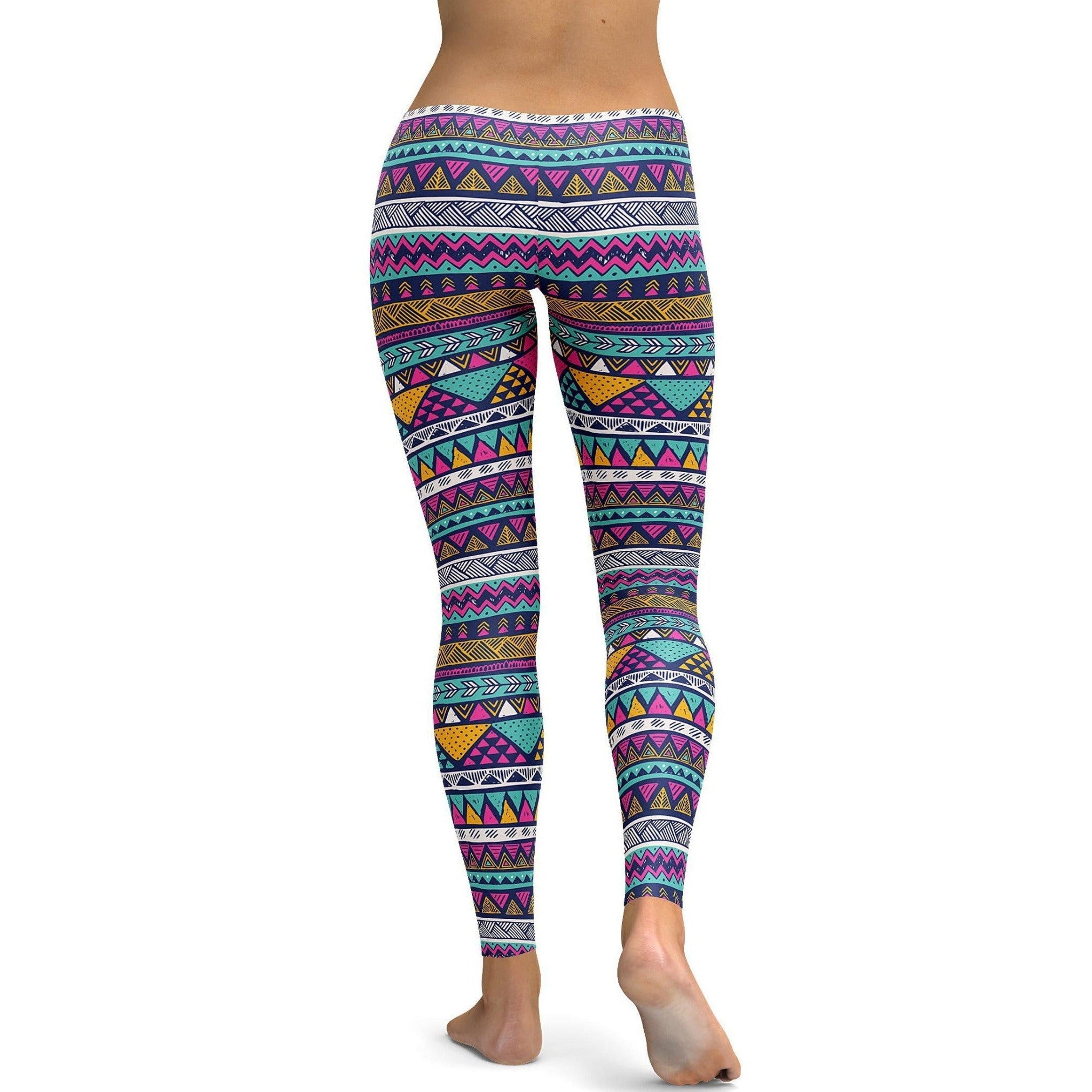 GearBunch - Colorful Aztec Pattern Leggings