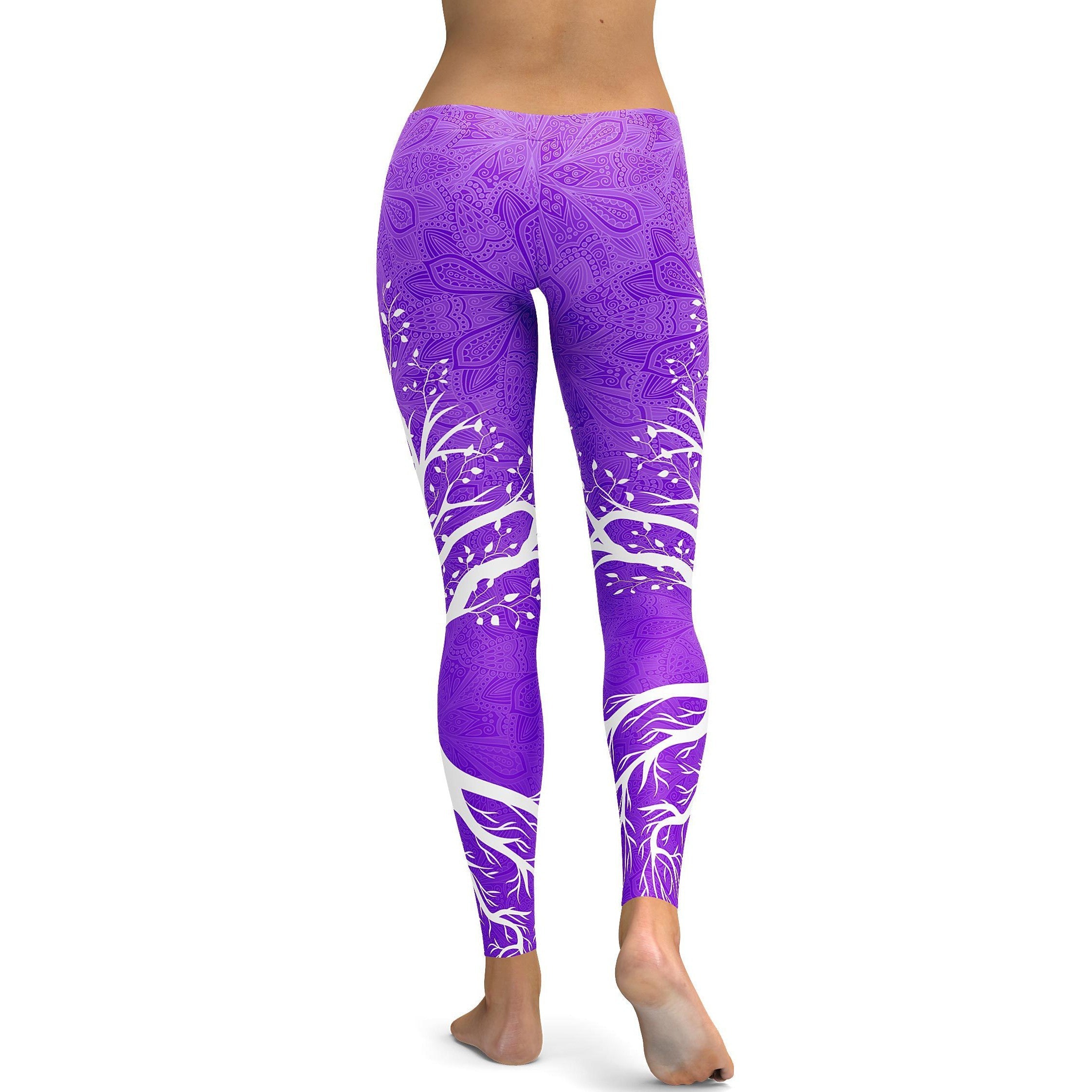 Purple Tree of Life Leggings