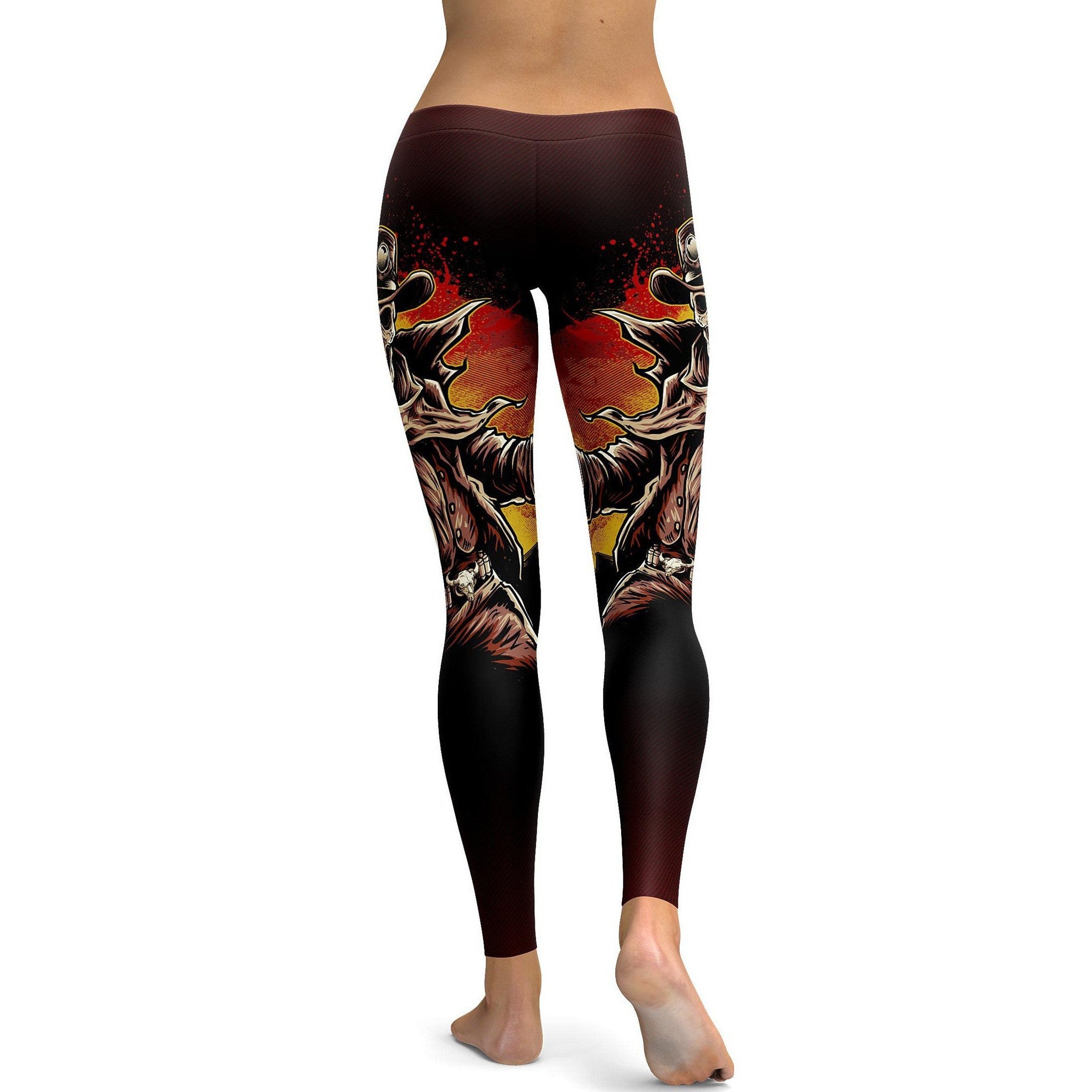 Cowboy Skeleton Leggings - GearBunch Leggings / Yoga Pants