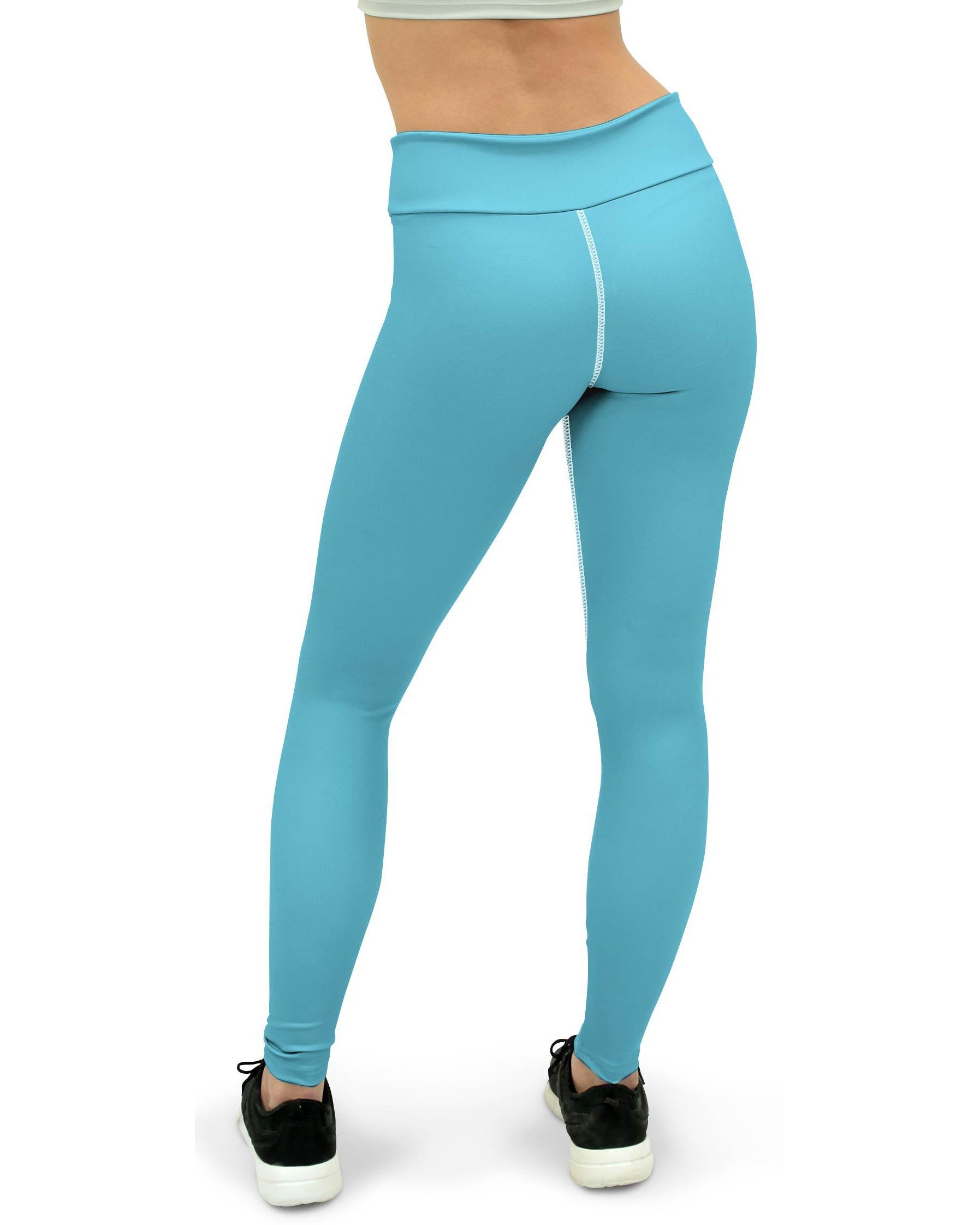 Solid Baby Blue Yoga Pants