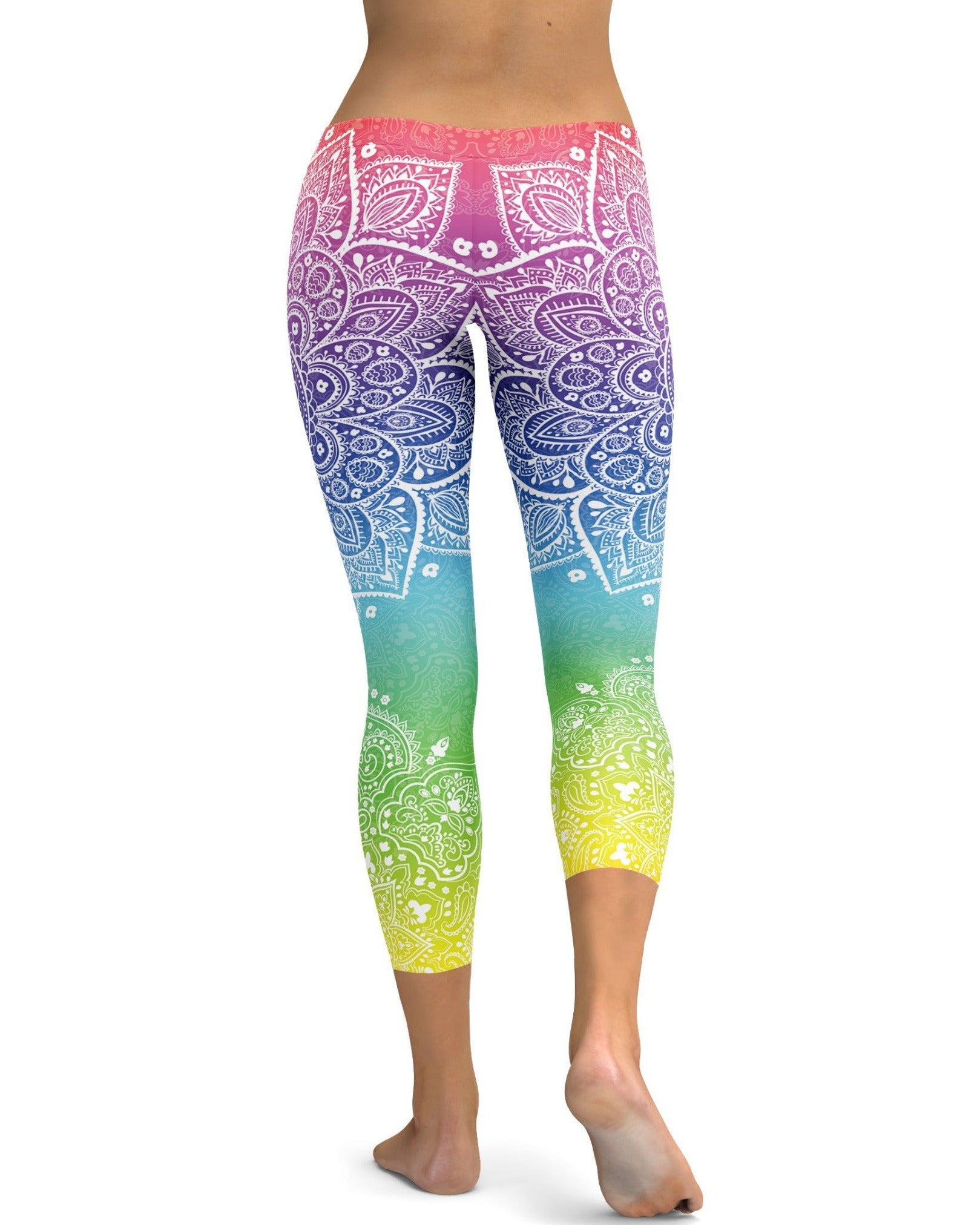 GearBunch - Rainbow Mandala Capris 