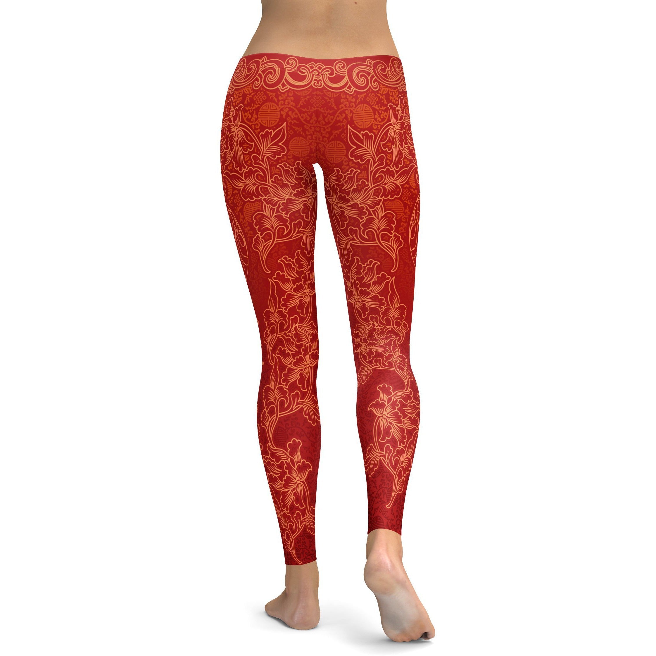 Chinese Zodiac Rooster Leggings - GearBunch Leggings / Yoga Pants