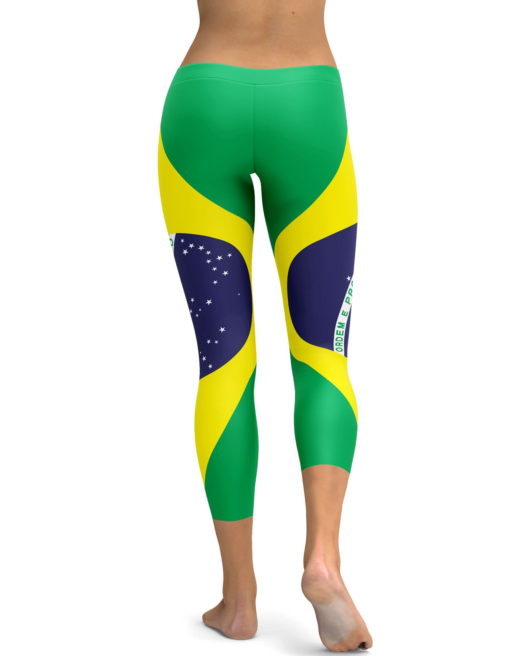 Brazilian Flag Capris - GearBunch Leggings / Yoga Pants