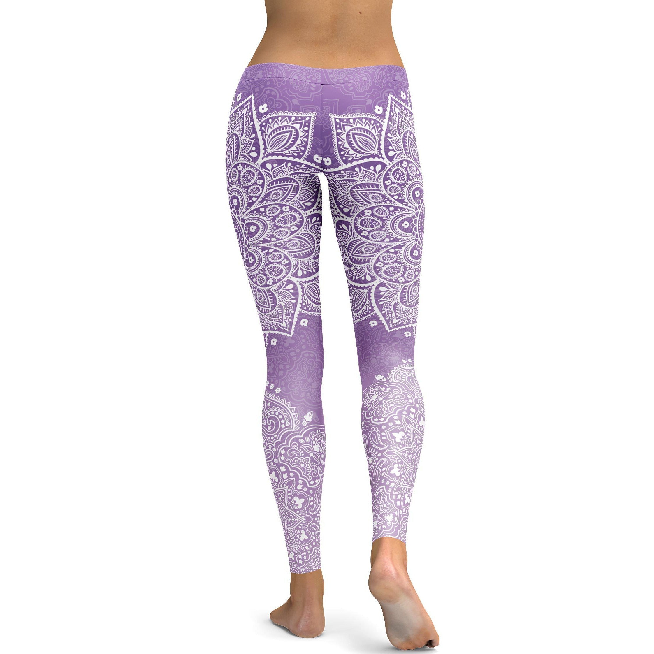 Lavender Mandala Leggings - GearBunch Leggings / Yoga Pants