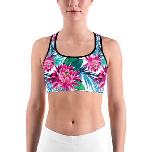 Tropical Flowers Sports bra