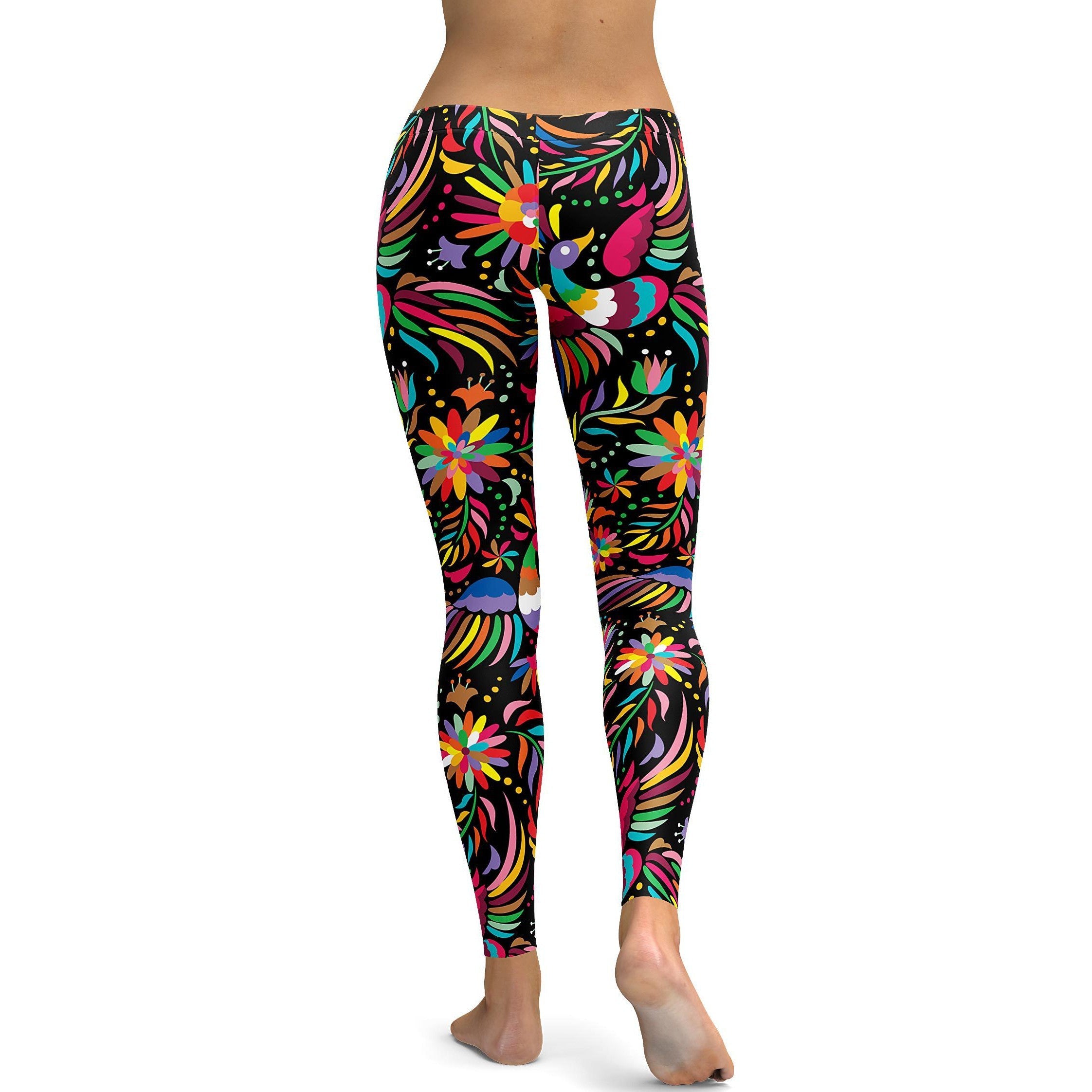 Mexican Colorful Dark Pattern Leggings