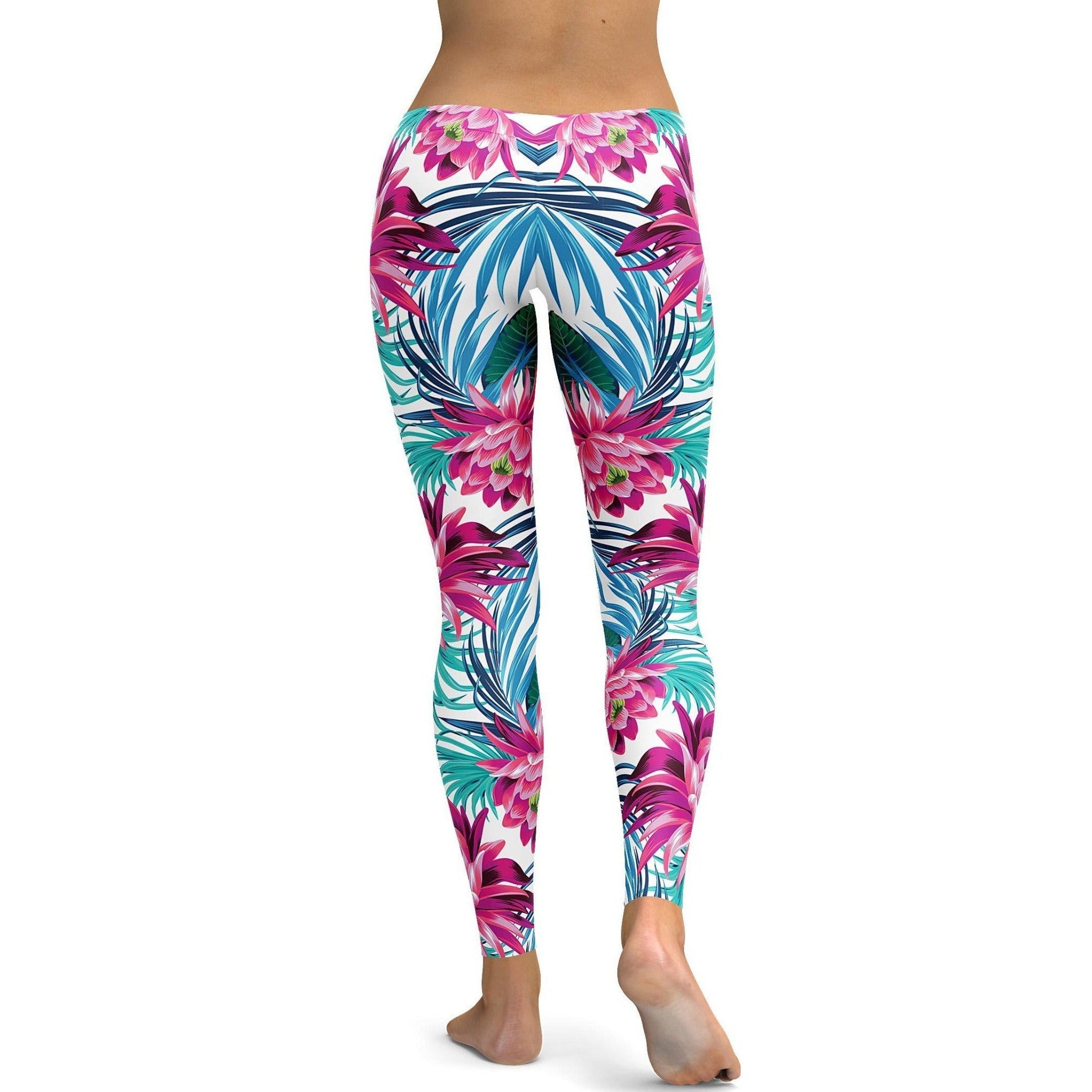 GearBunch - Tropical Flowers Leggings