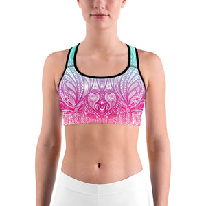 Bright Ornament Pattern Sports bra - GearBunch Leggings / Yoga Pants