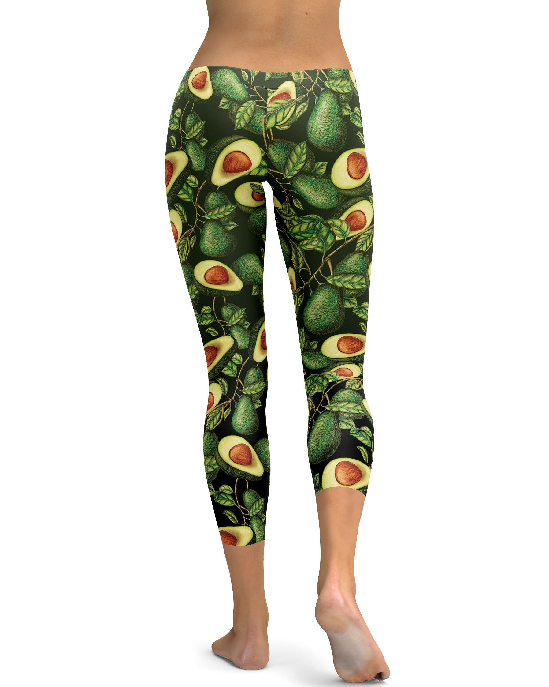 Avocado Capris - GearBunch Leggings / Yoga Pants