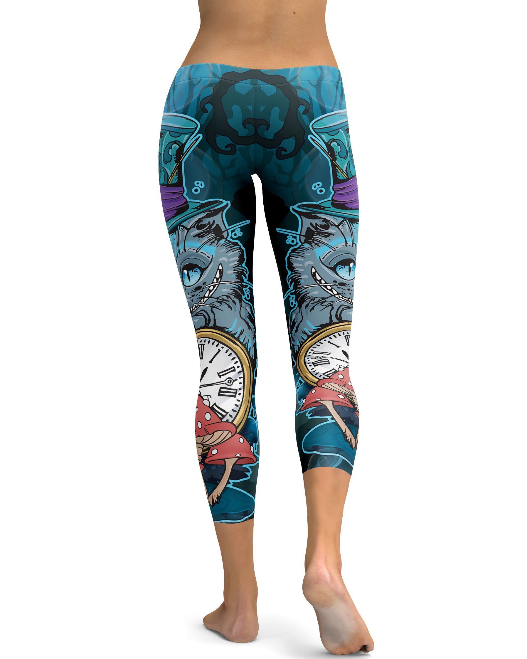 Cheshire Cat Capris - GearBunch Leggings / Yoga Pants