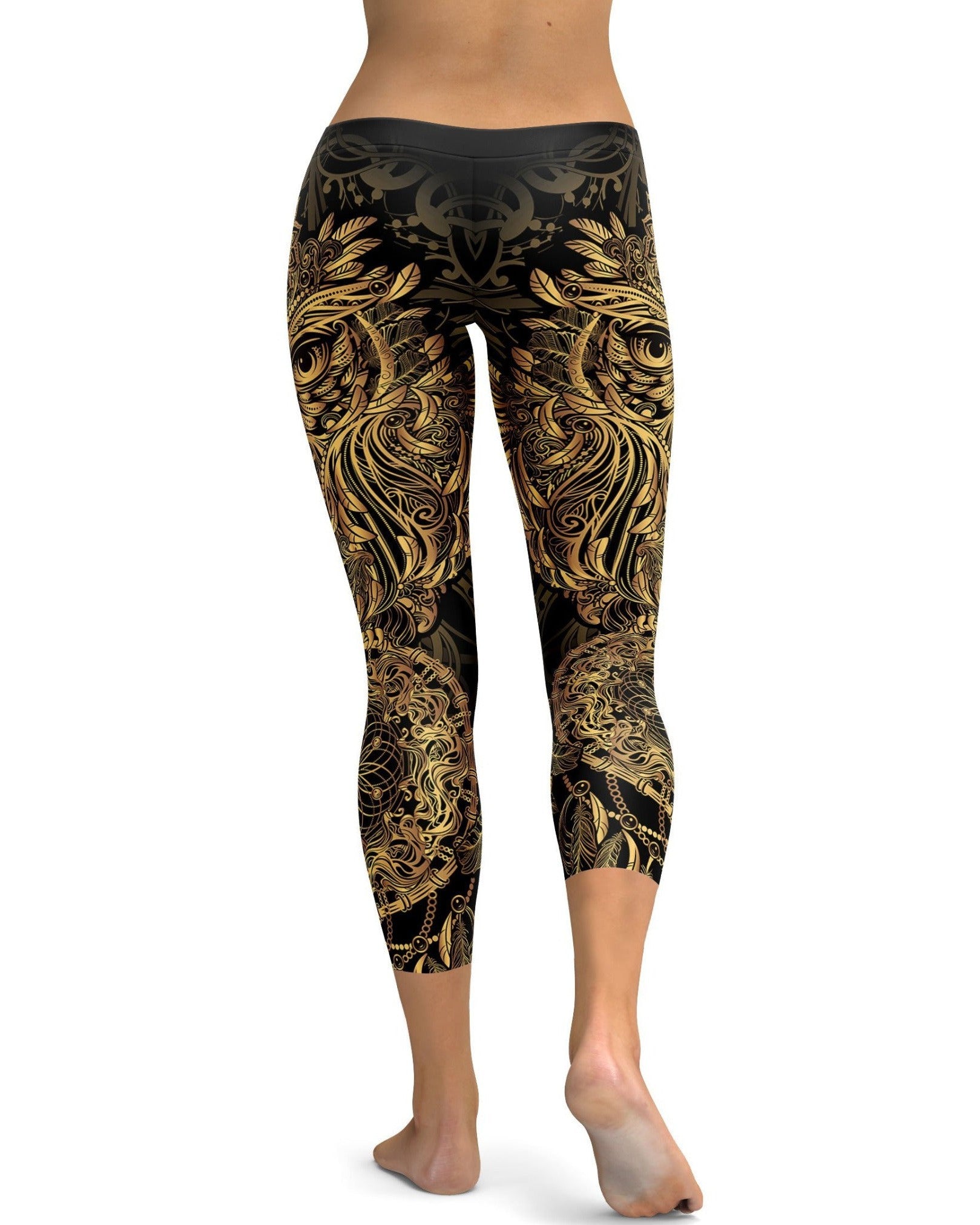 GearBunch - Golden Ornamental Owl Capris