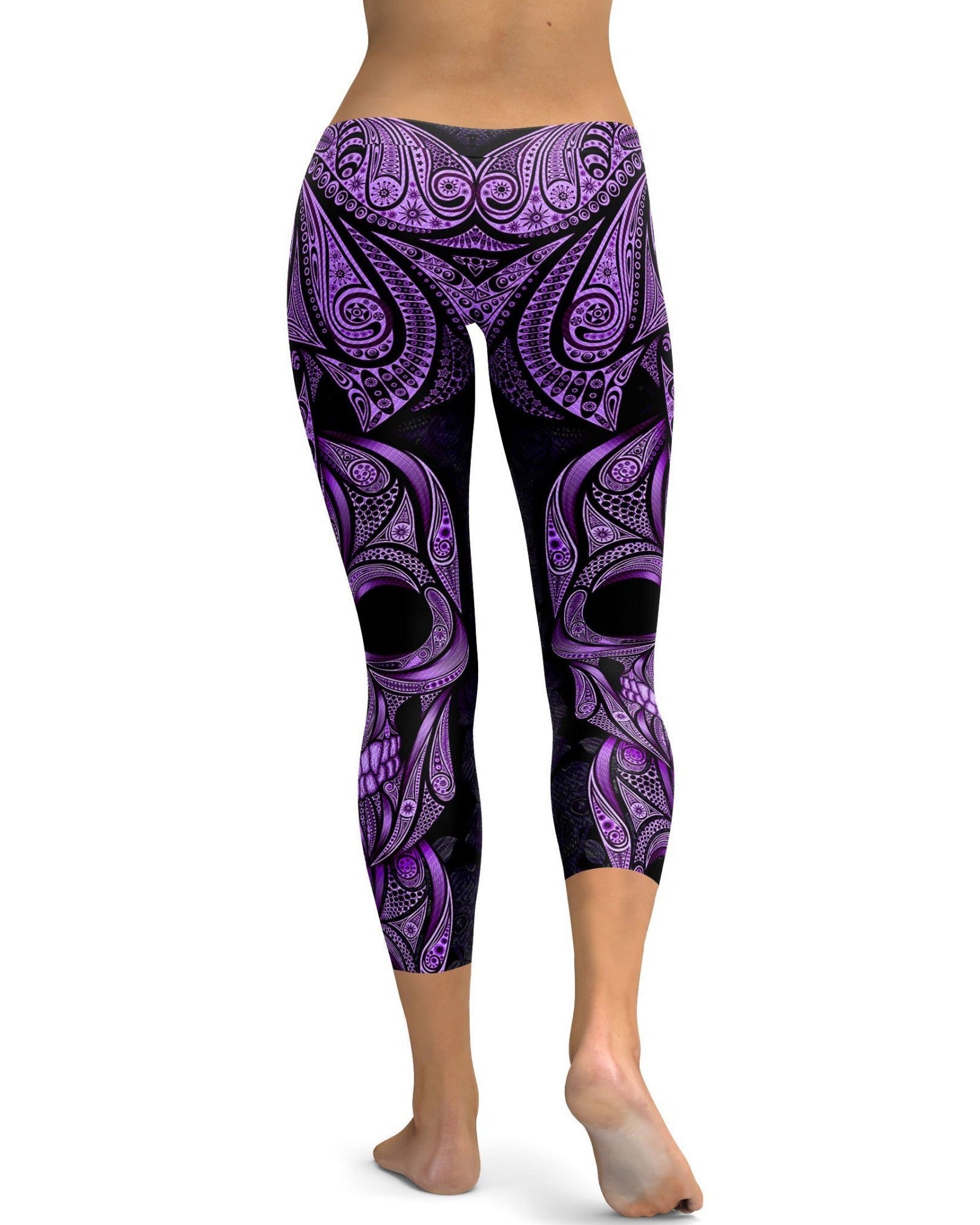 Gearbunch - Purple Ornamental Skull Capris