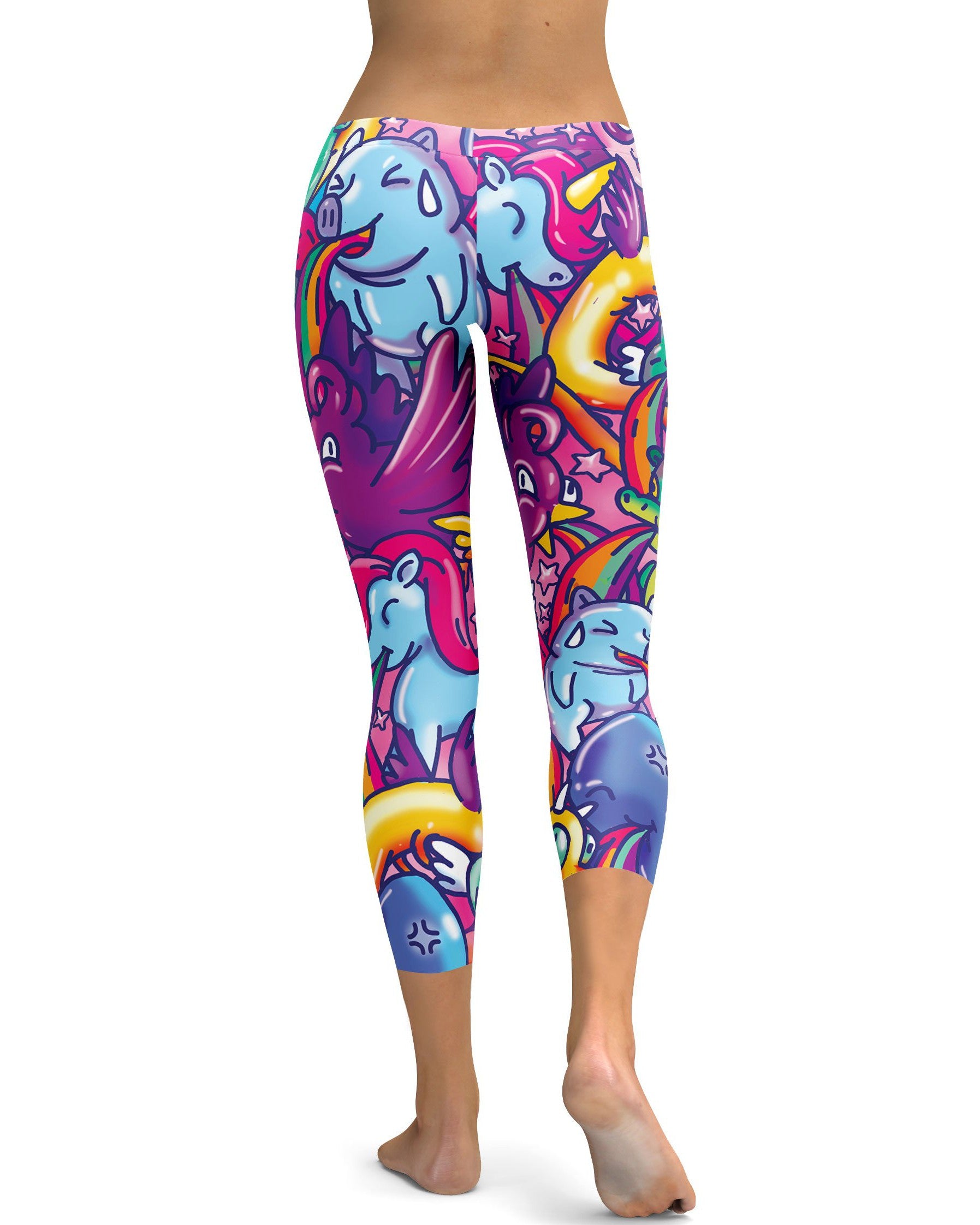 Vibrant Puking Animal Capris