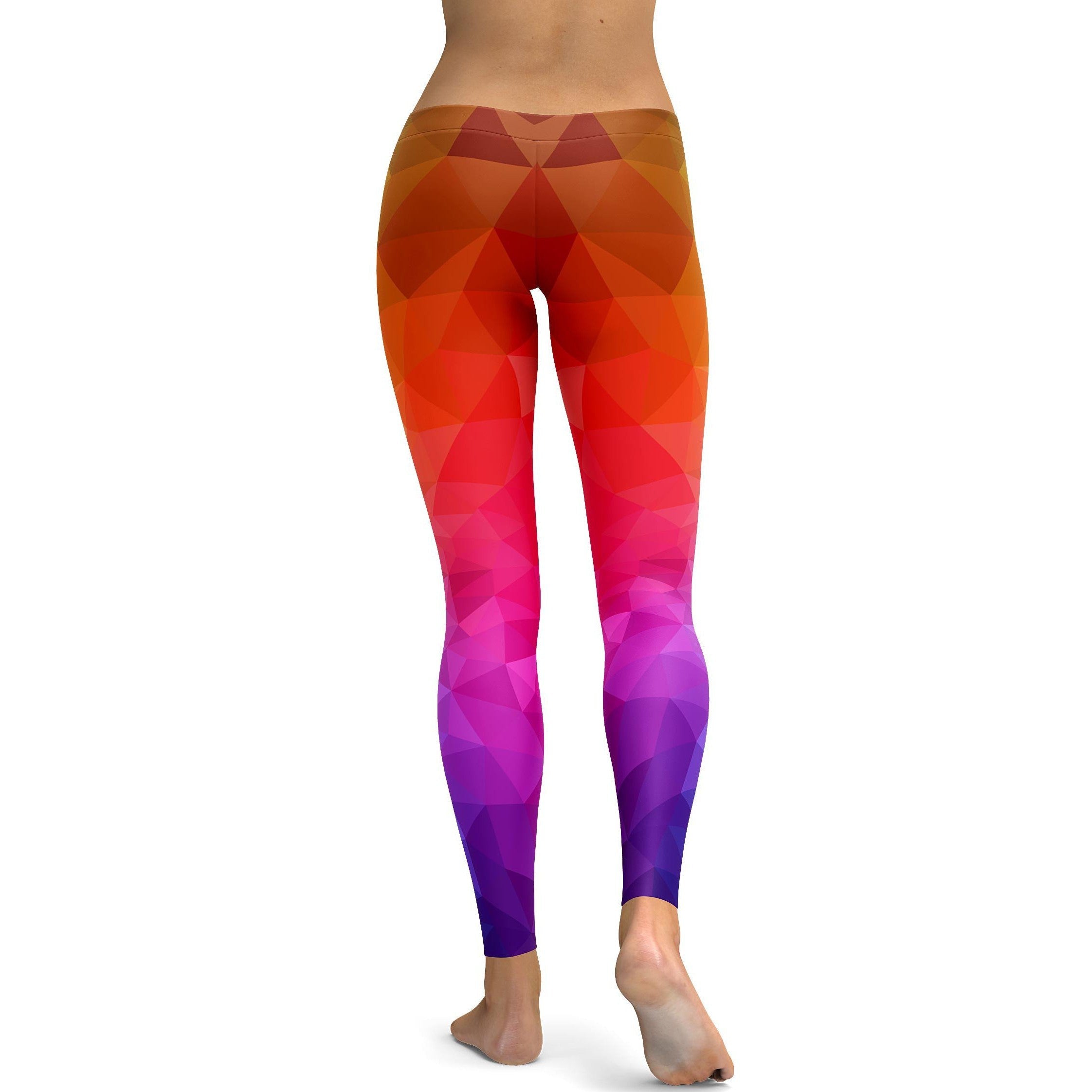 Rainbow Polygon Leggings - GearBunch Leggings / Yoga Pants