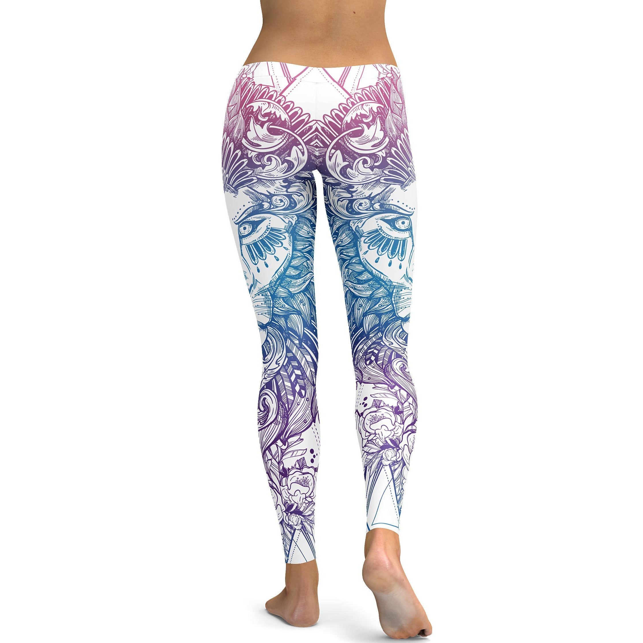 Bright White Lion Leggings - GearBunch Leggings / Yoga Pants