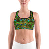 Peacock Feathered Sports Bra