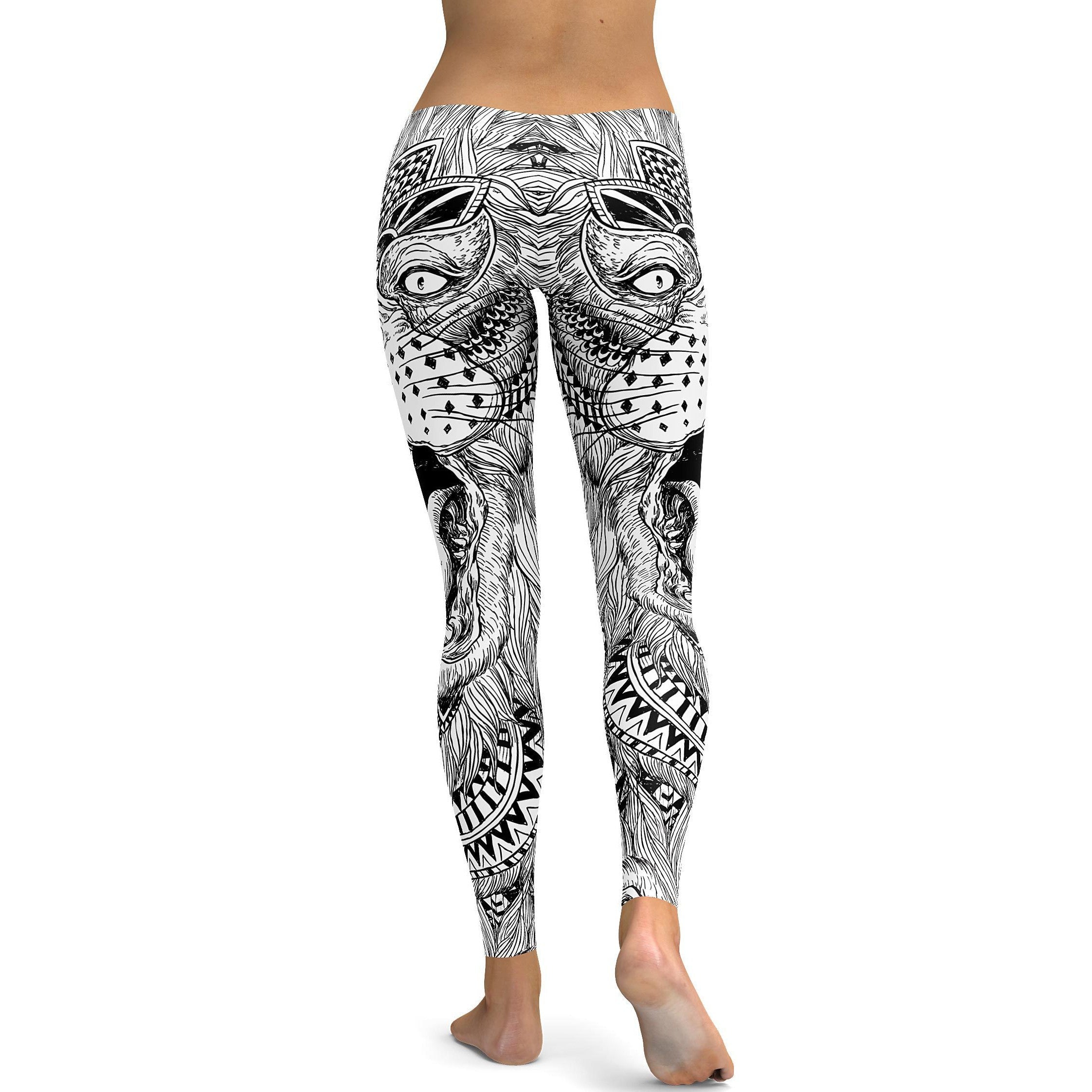 Zentangle Lion Leggings