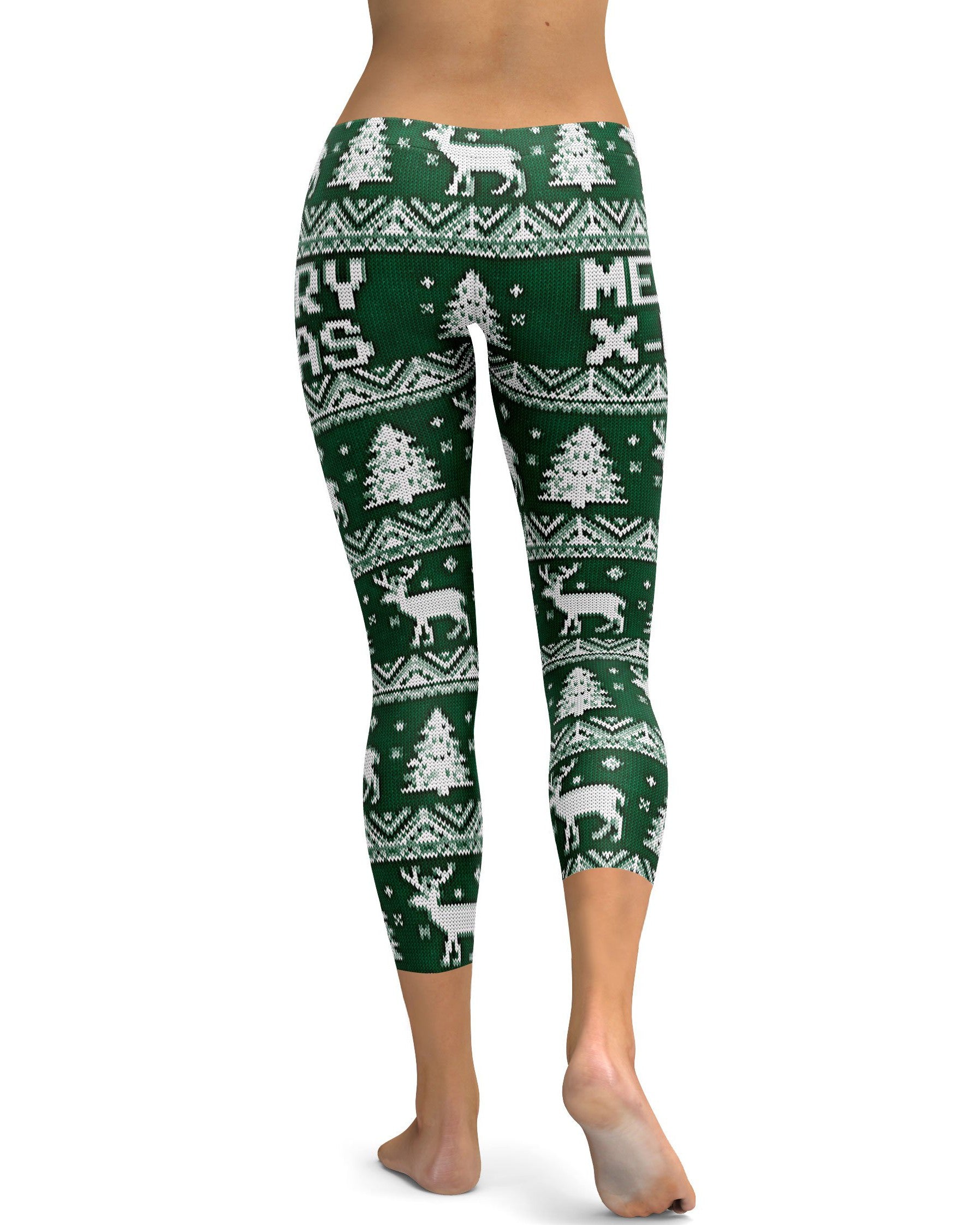 Green Ugly Christmas Capris