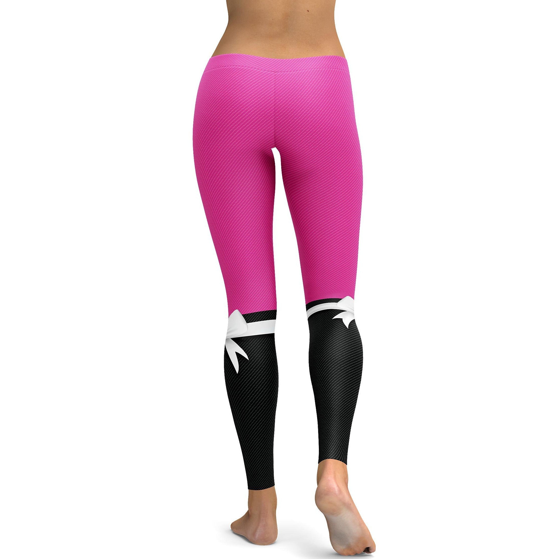 Pink to Black Bow Leggings