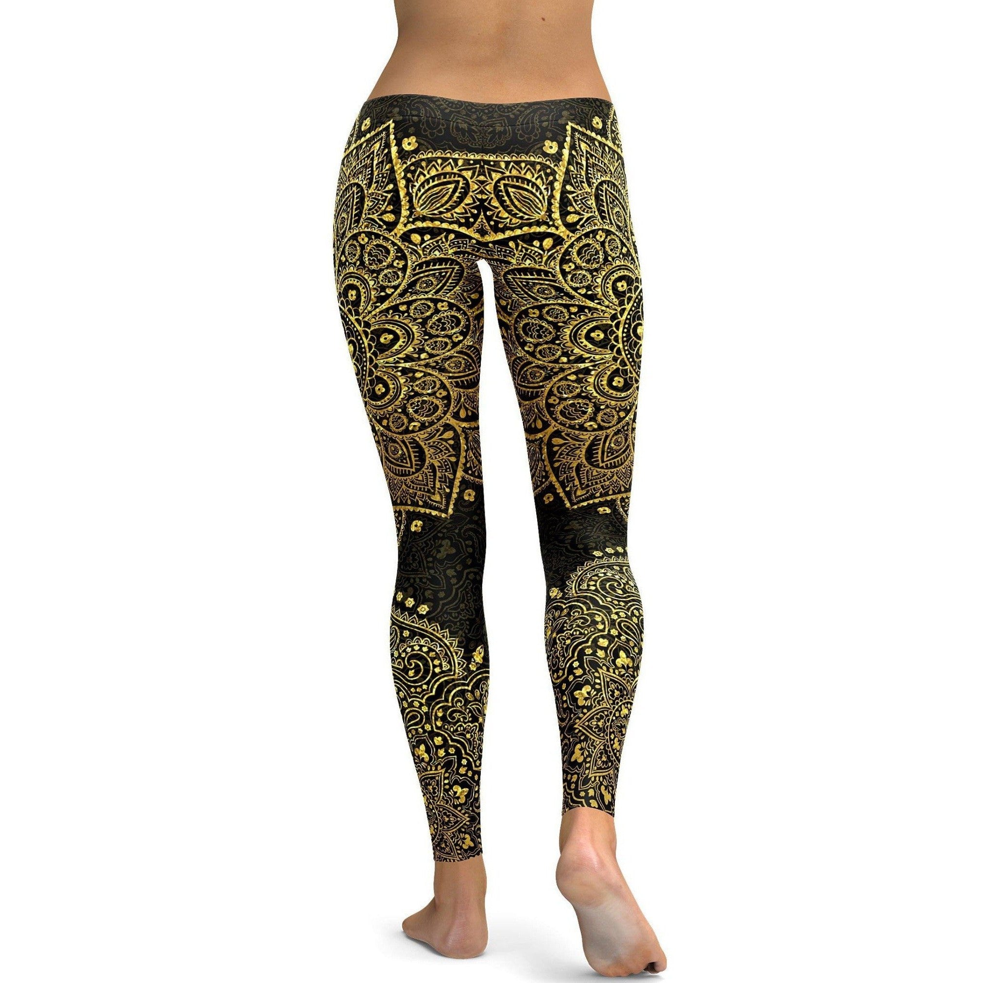 GearBunch - Faux Golden Mandala leggings