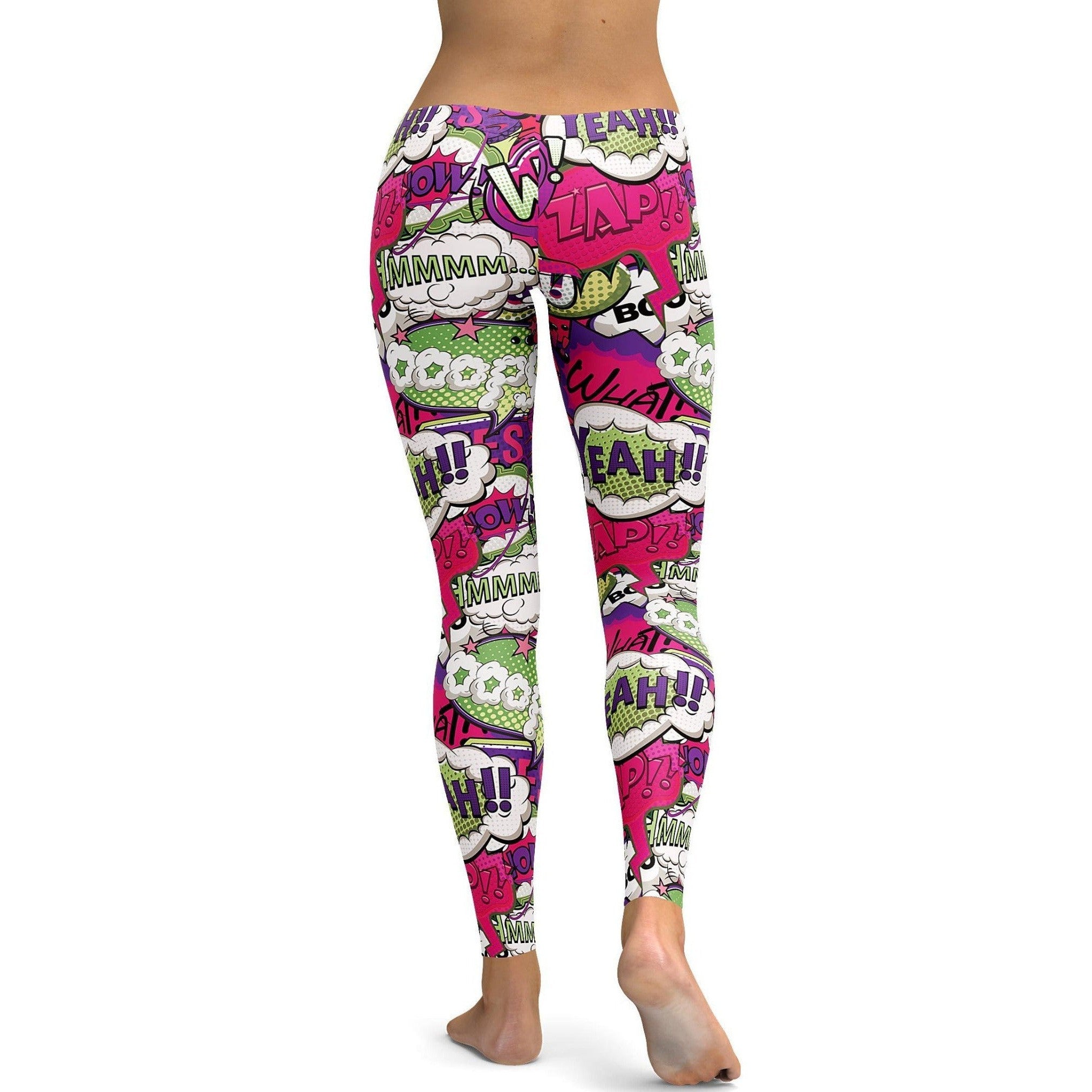 Gearbunch - Comic Book Bubbles Pink Leggings