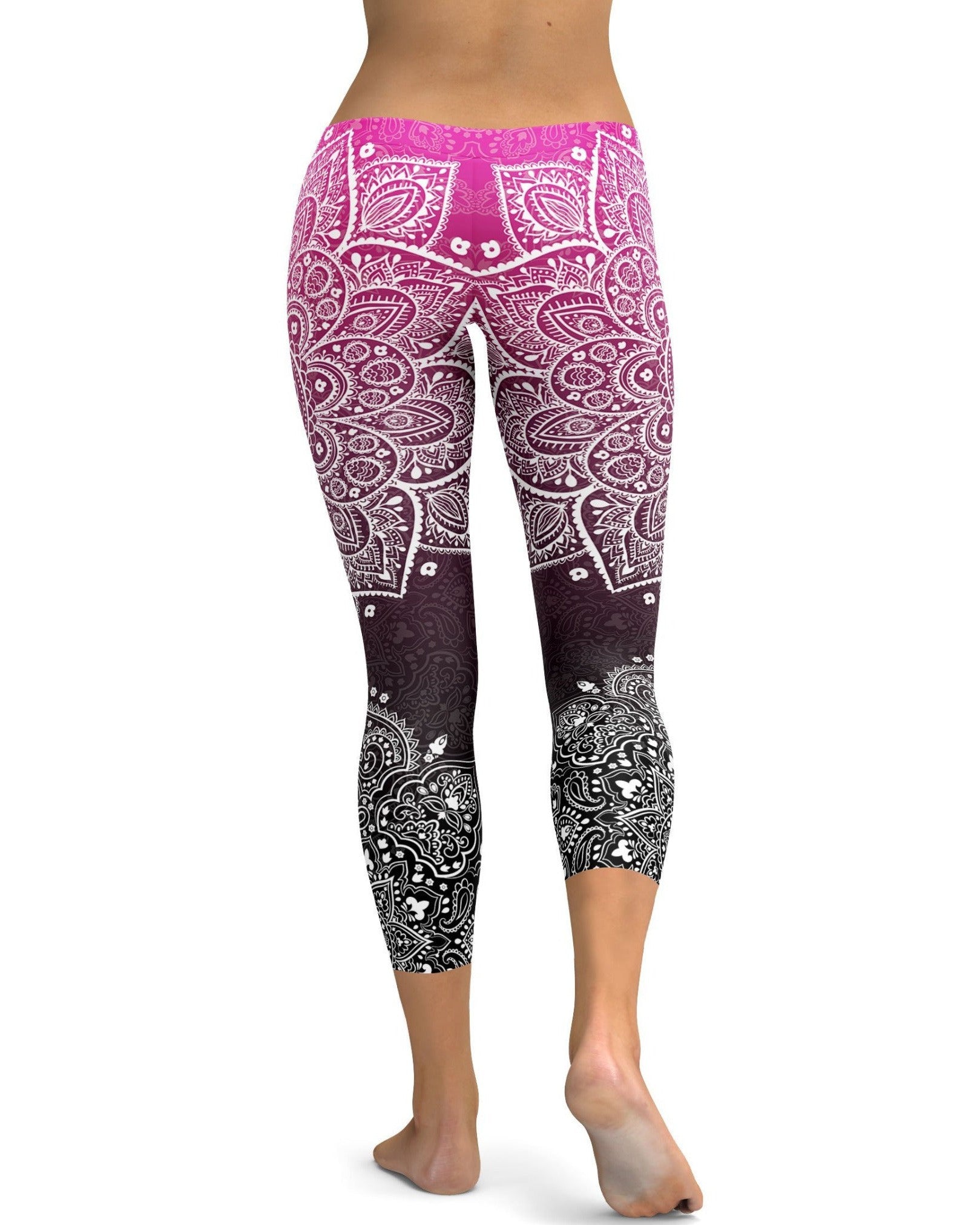 Gearbunch - Pink to Black Mandala Capris