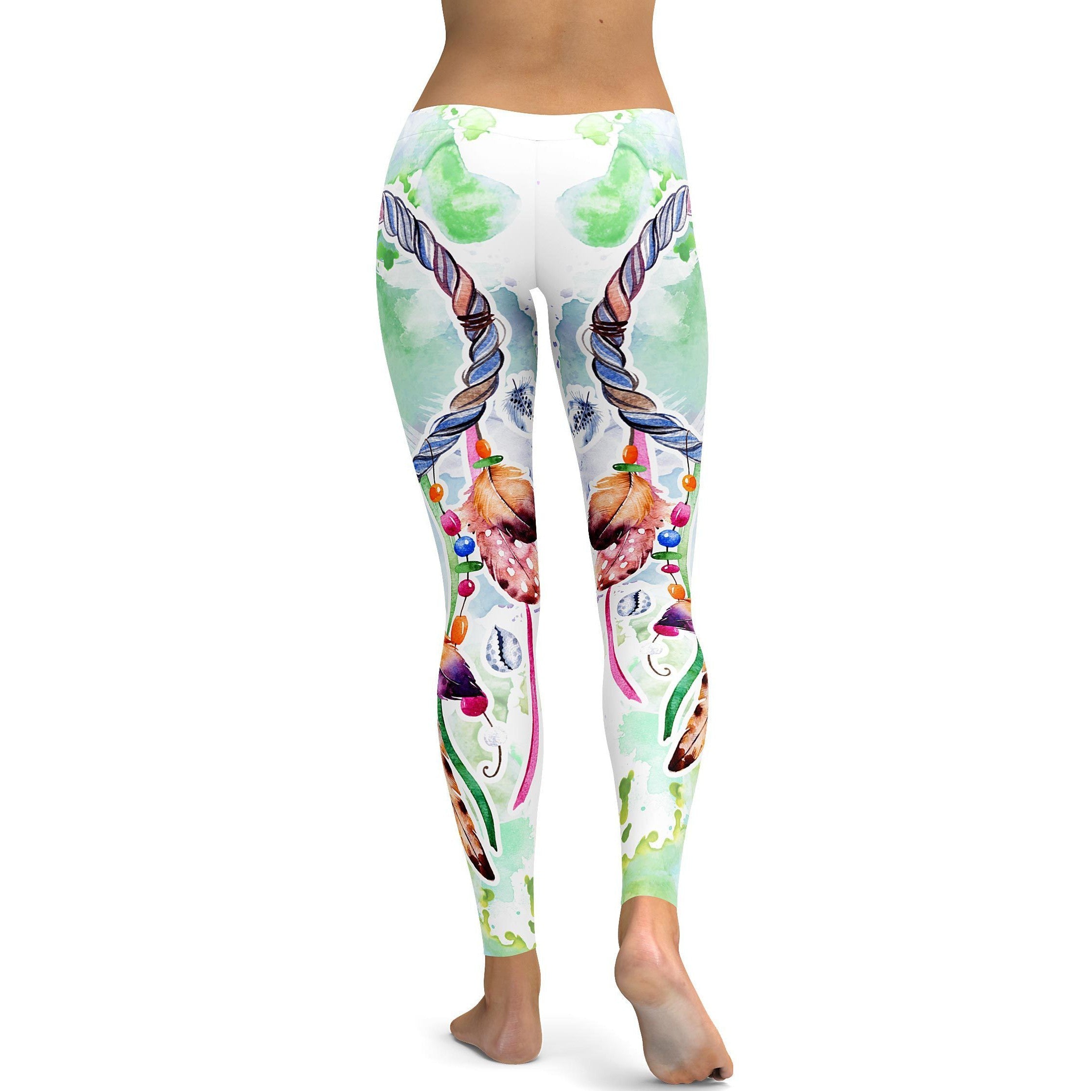 Watercolor Dreamcatcher Leggings - GearBunch Leggings / Yoga Pants