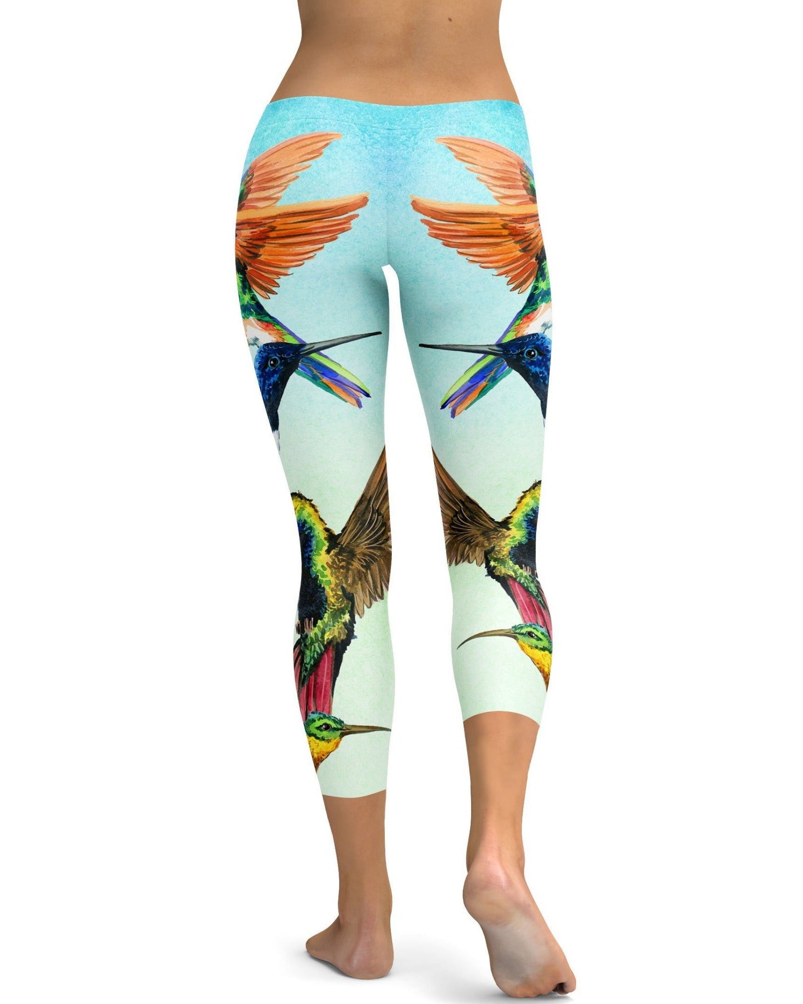 GearBunch - Watercolor Hummingbird Capris