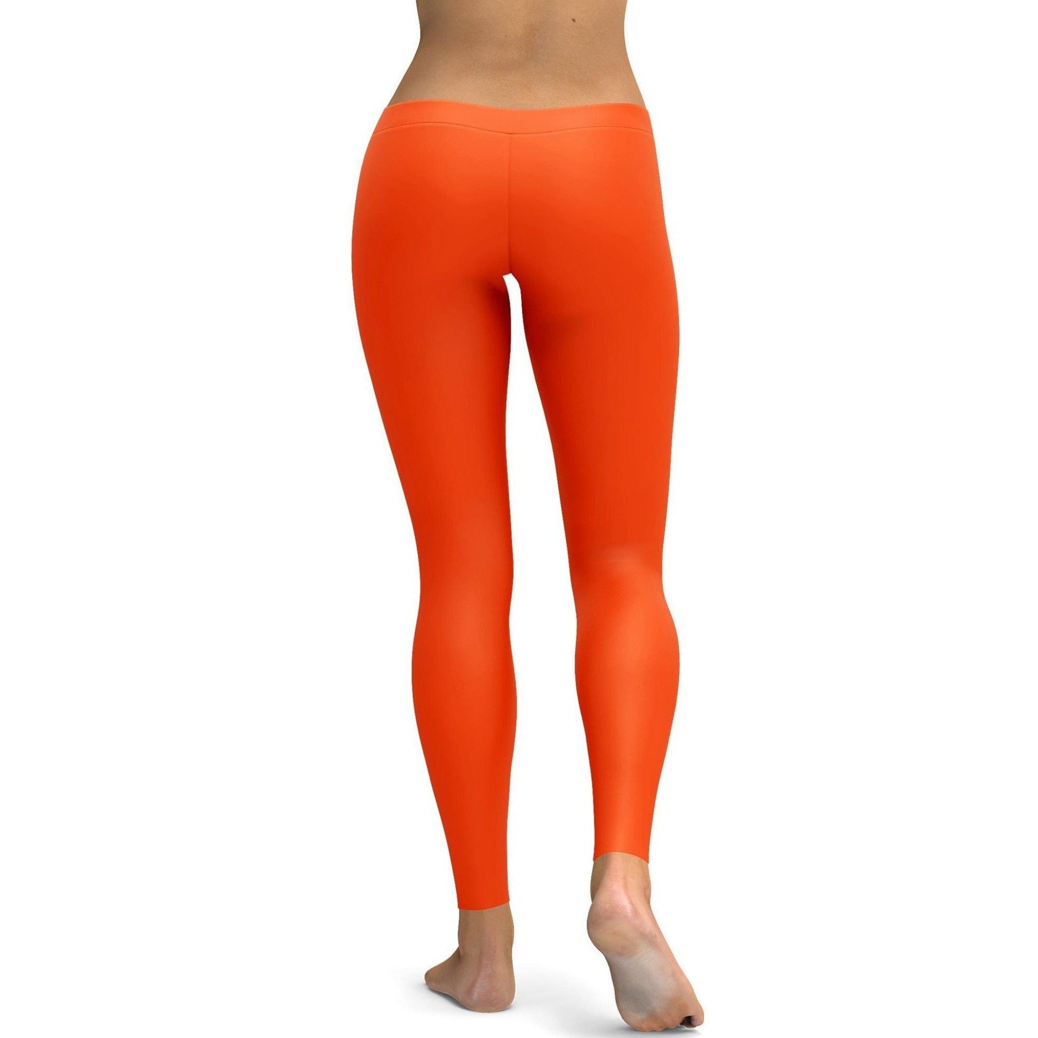 GearBunch - Solid Hot Orange Leggings