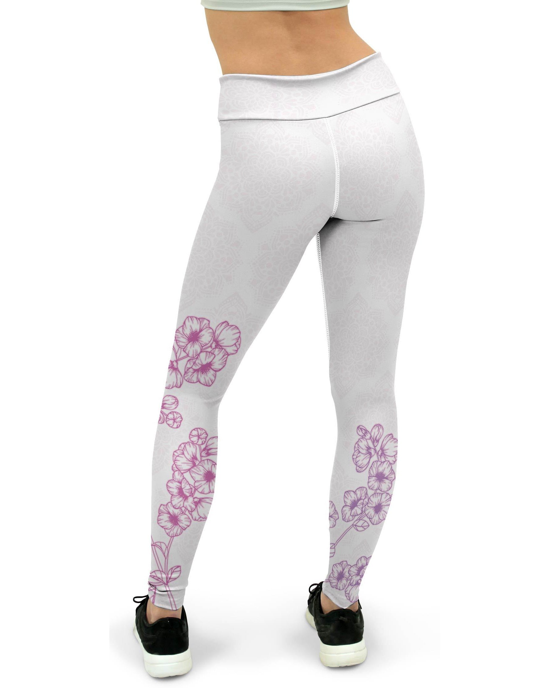 Pink Sakura Yoga Pants Gearbunch