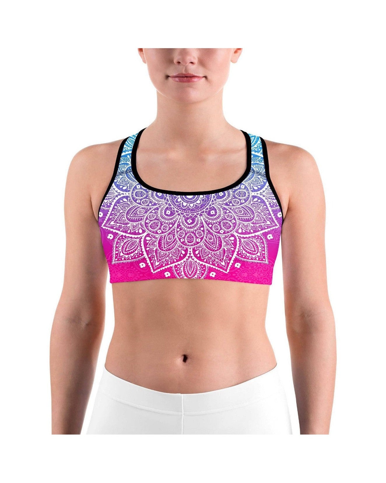 GearBunch - Blue to Pink Mandala Sports bra