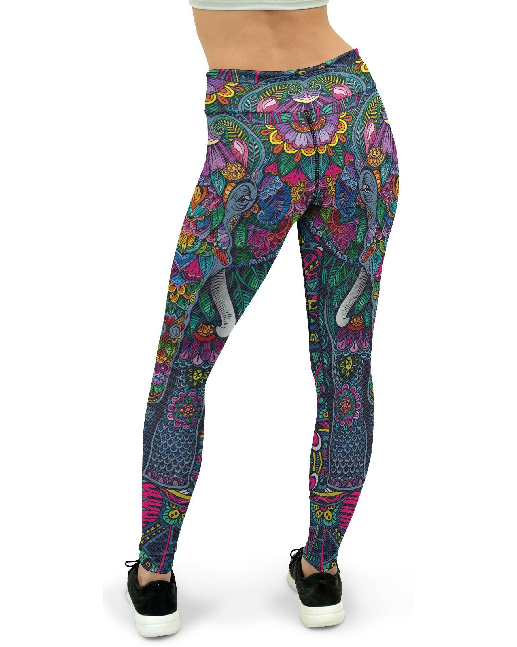 Colorful Elephant Yoga Pants - GearBunch Leggings / Yoga Pants