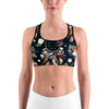 Boho Dreamcatcher and Flowers Sports bra - GearBunch Leggings / Yoga Pants