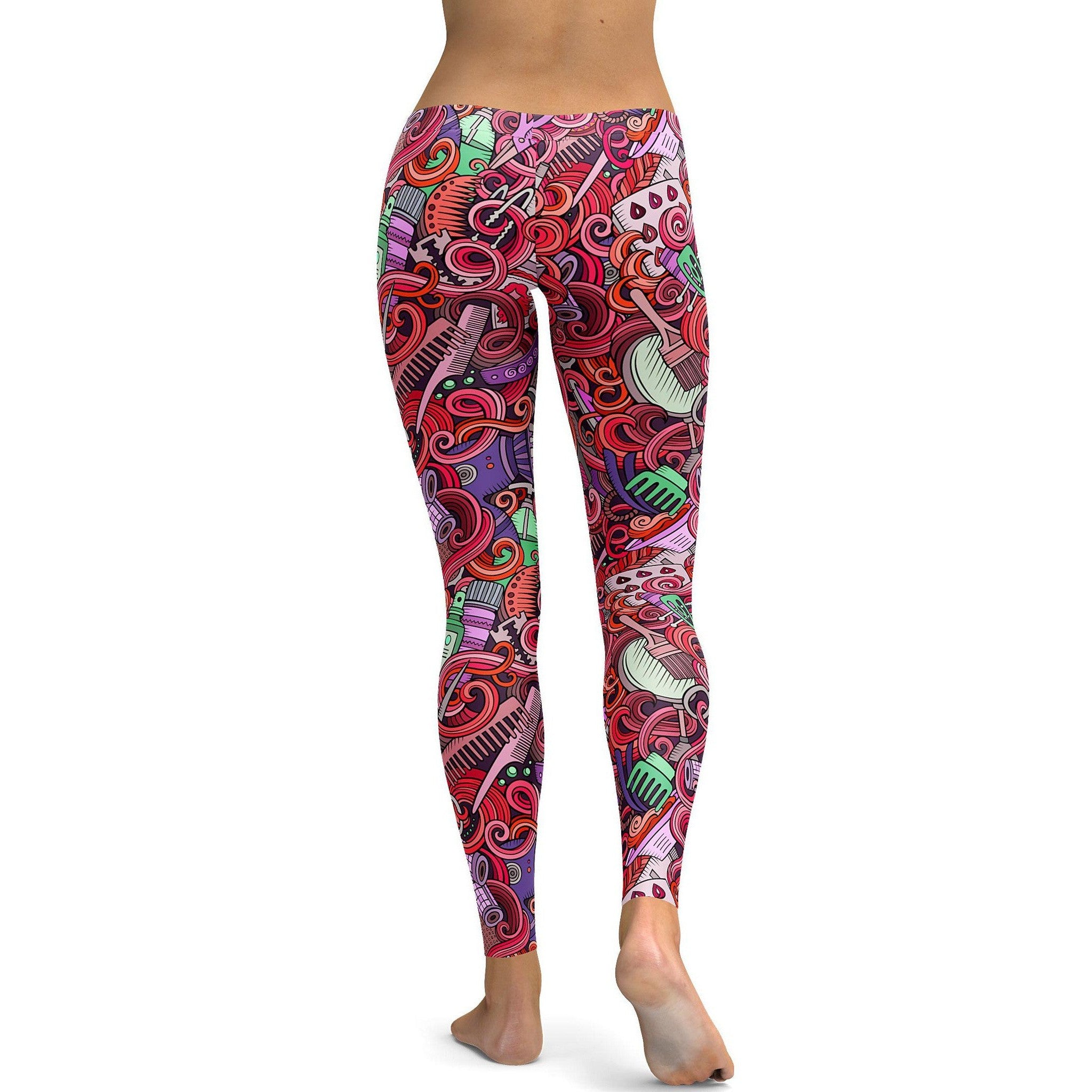 Pink Hairdresser Leggings - GearBunch Leggings / Yoga Pants