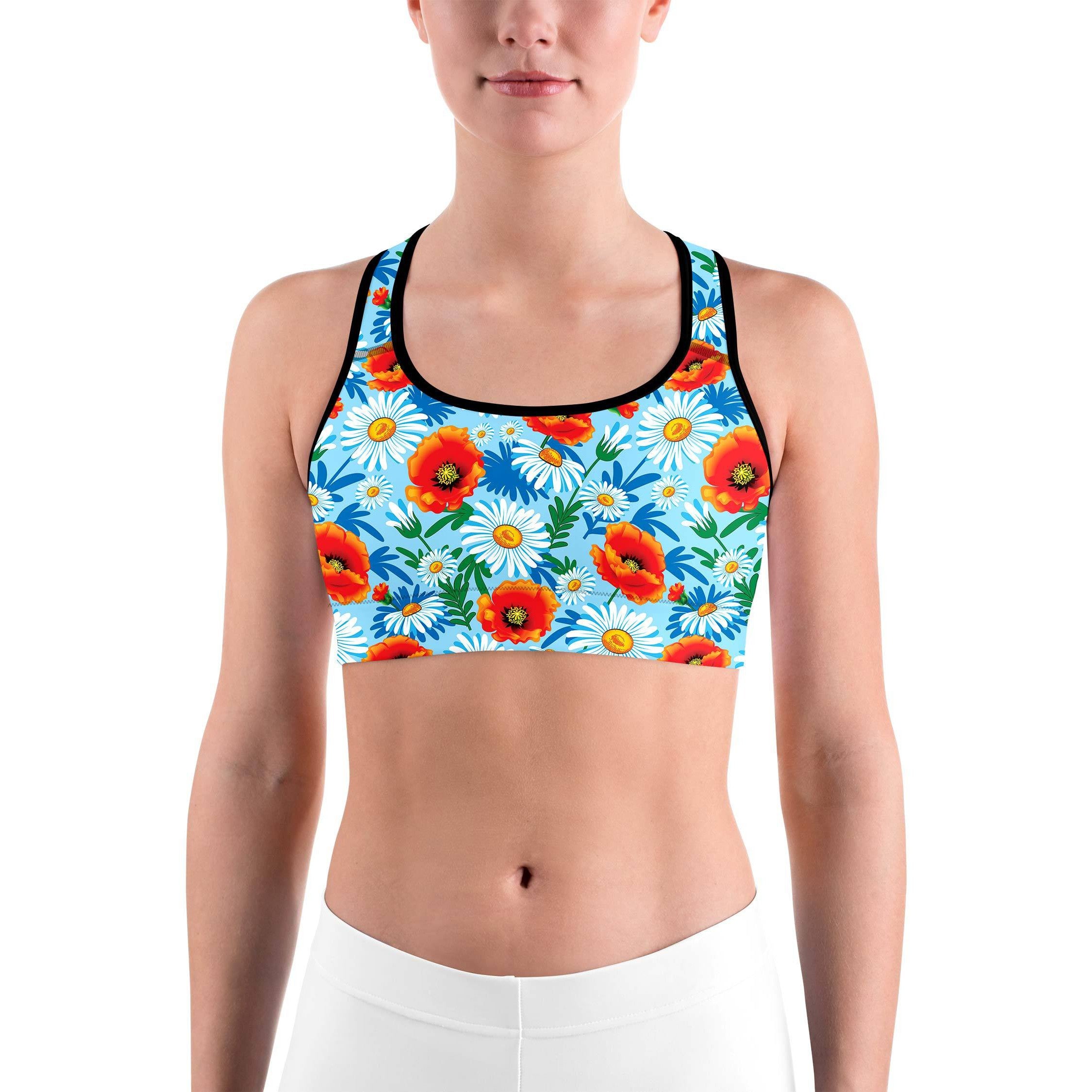 Poppy & Daisy Floral Sports bra