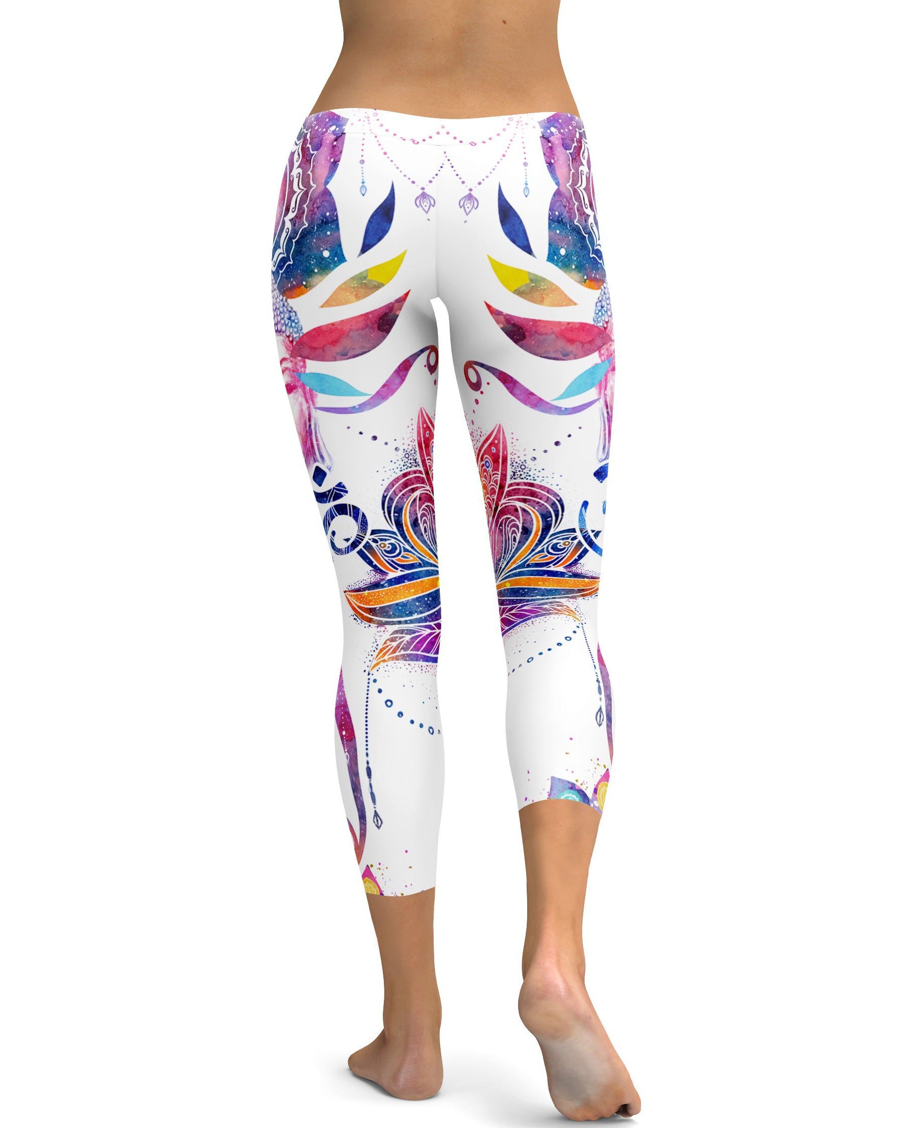 Watercolor OM Capris - GearBunch Leggings / Yoga Pants