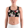 Colorful Roses Sports bra