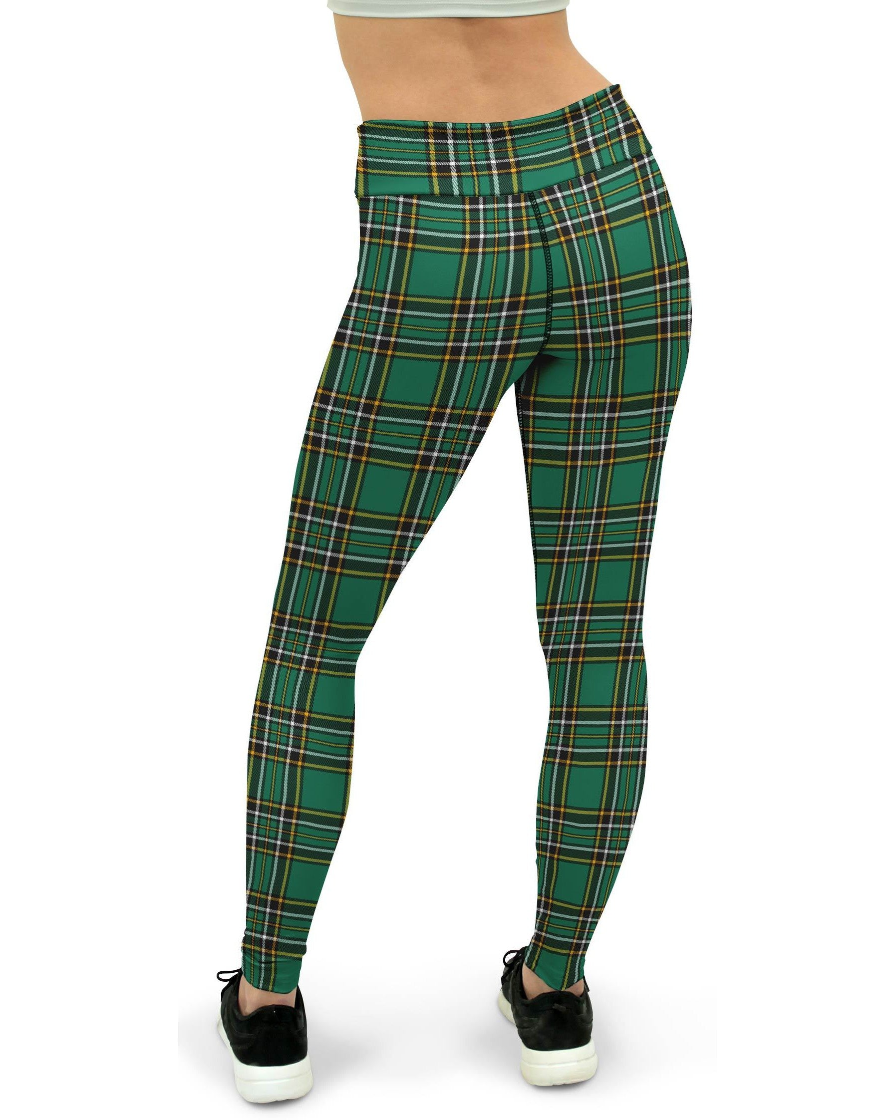 Irish Green Tartan Yoga Pants