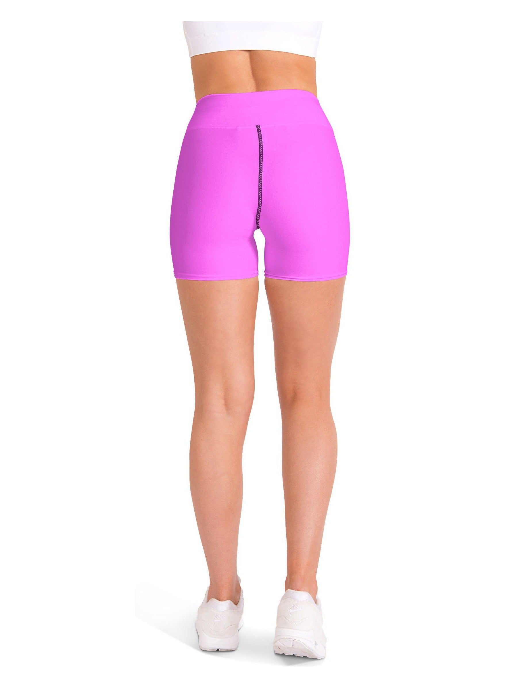 Solid Baby Pink Yoga Shorts Gearbunch