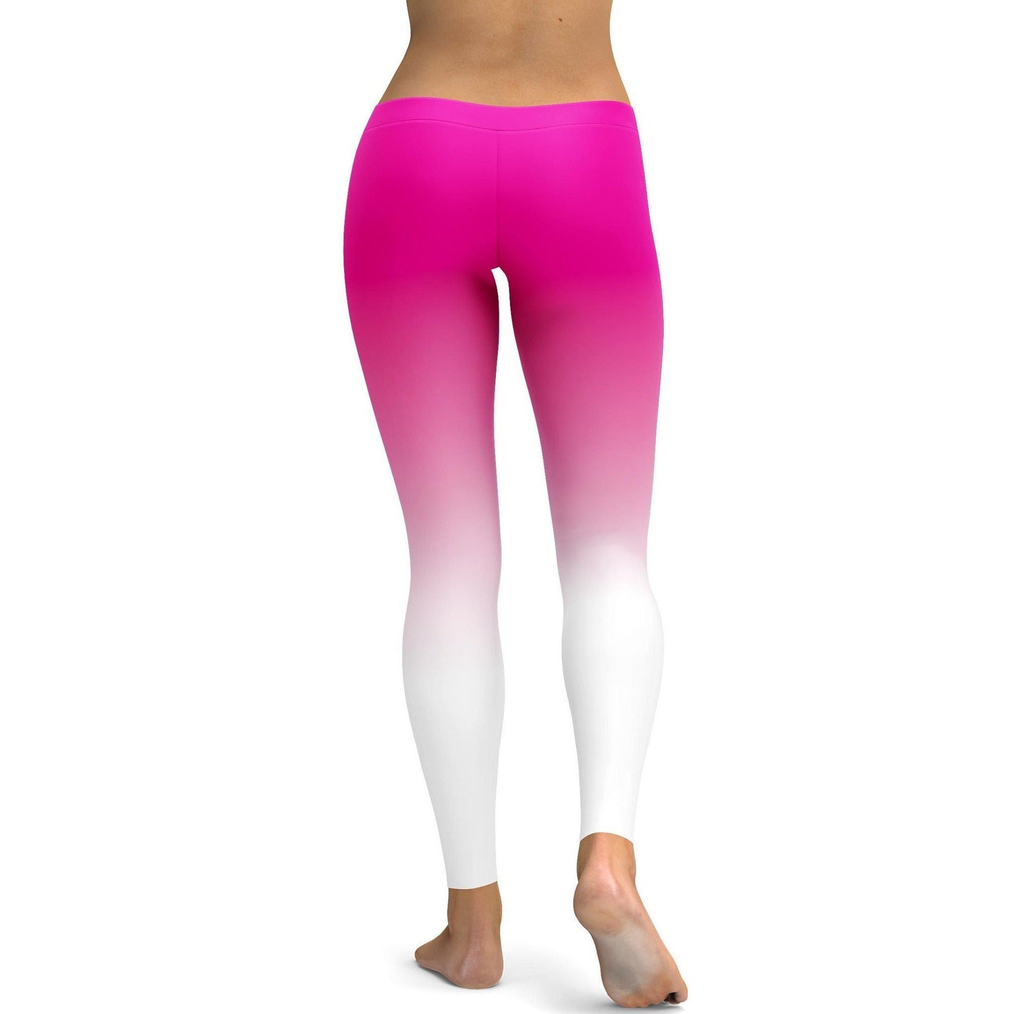 GearBunch - Ombre Pink to White Leggings