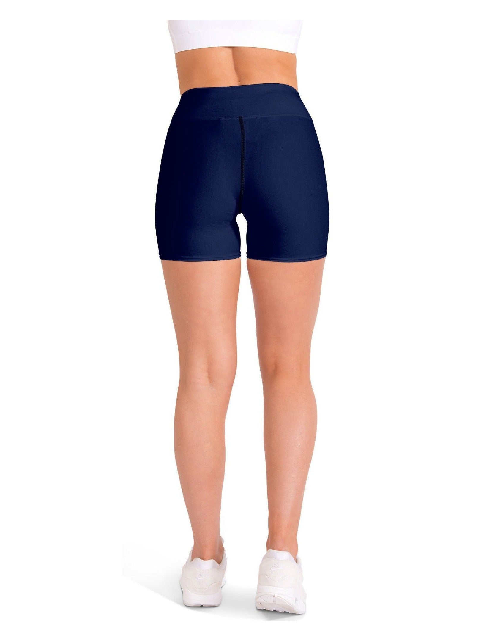 Solid Ocean Blue Yoga Shorts Gearbunch