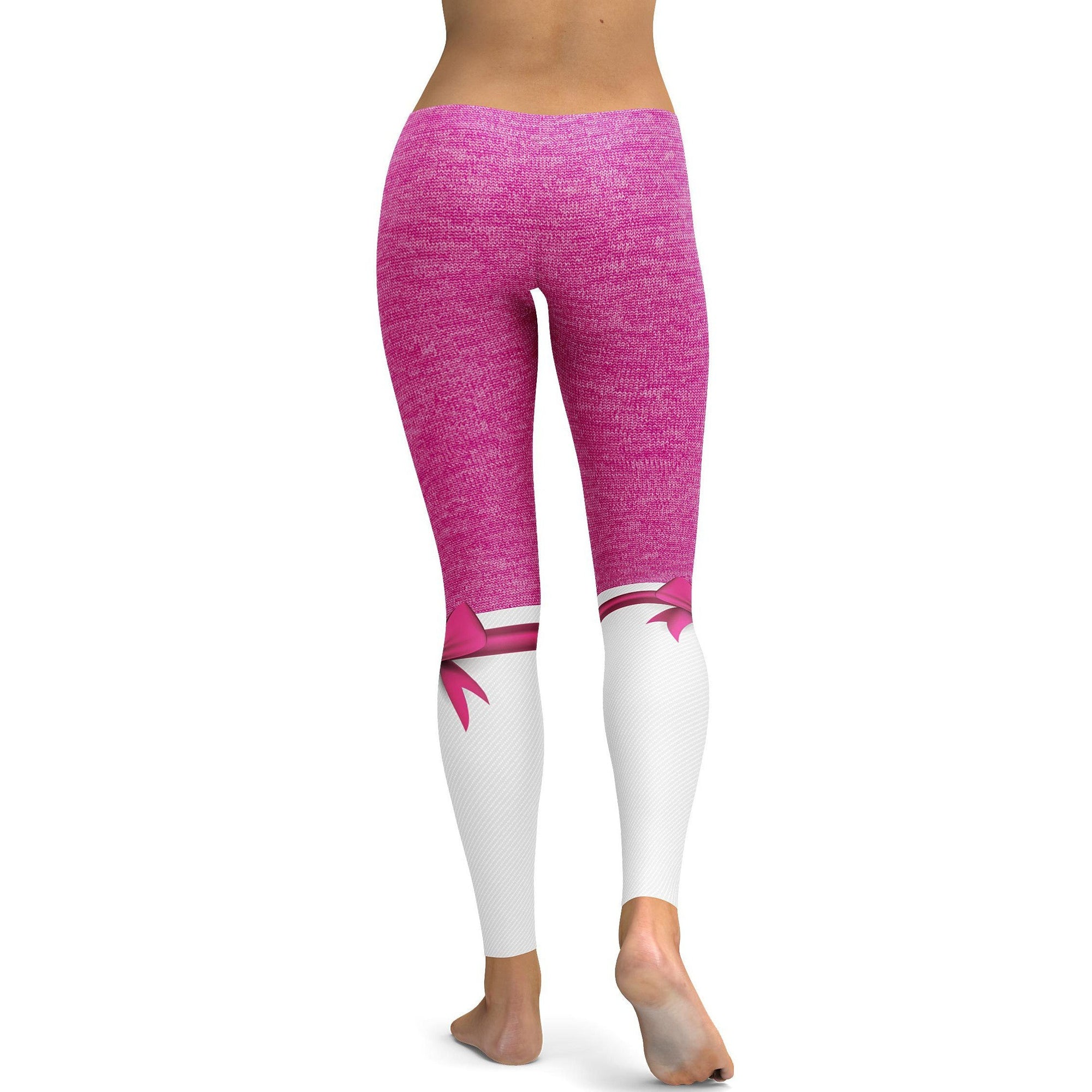 PRETTY BLACK BOW SUMMER BLACK LEGGINGS SET - WHITE/BLACK