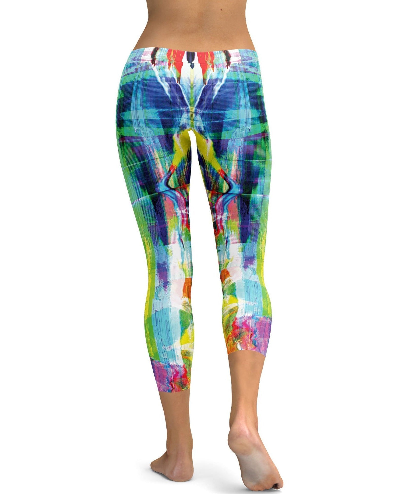 Bright Neon Rave Capris | GearBunch