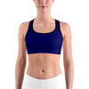 Solid Ocean Blue Sports Bra