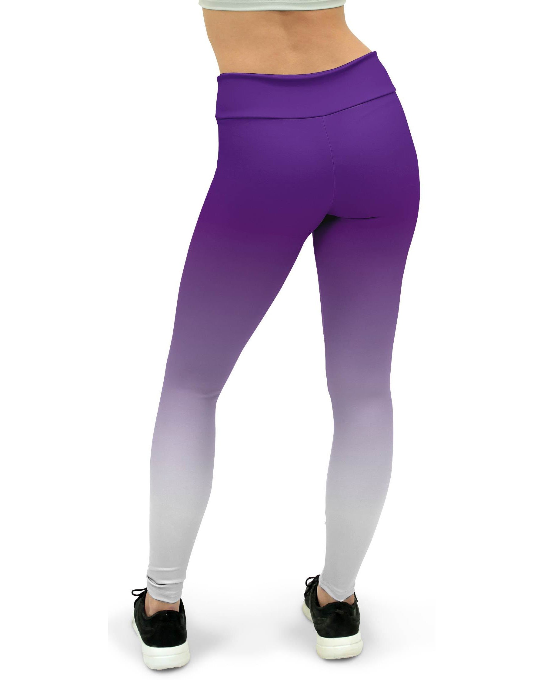 Ombre Purple to White Yoga Pants