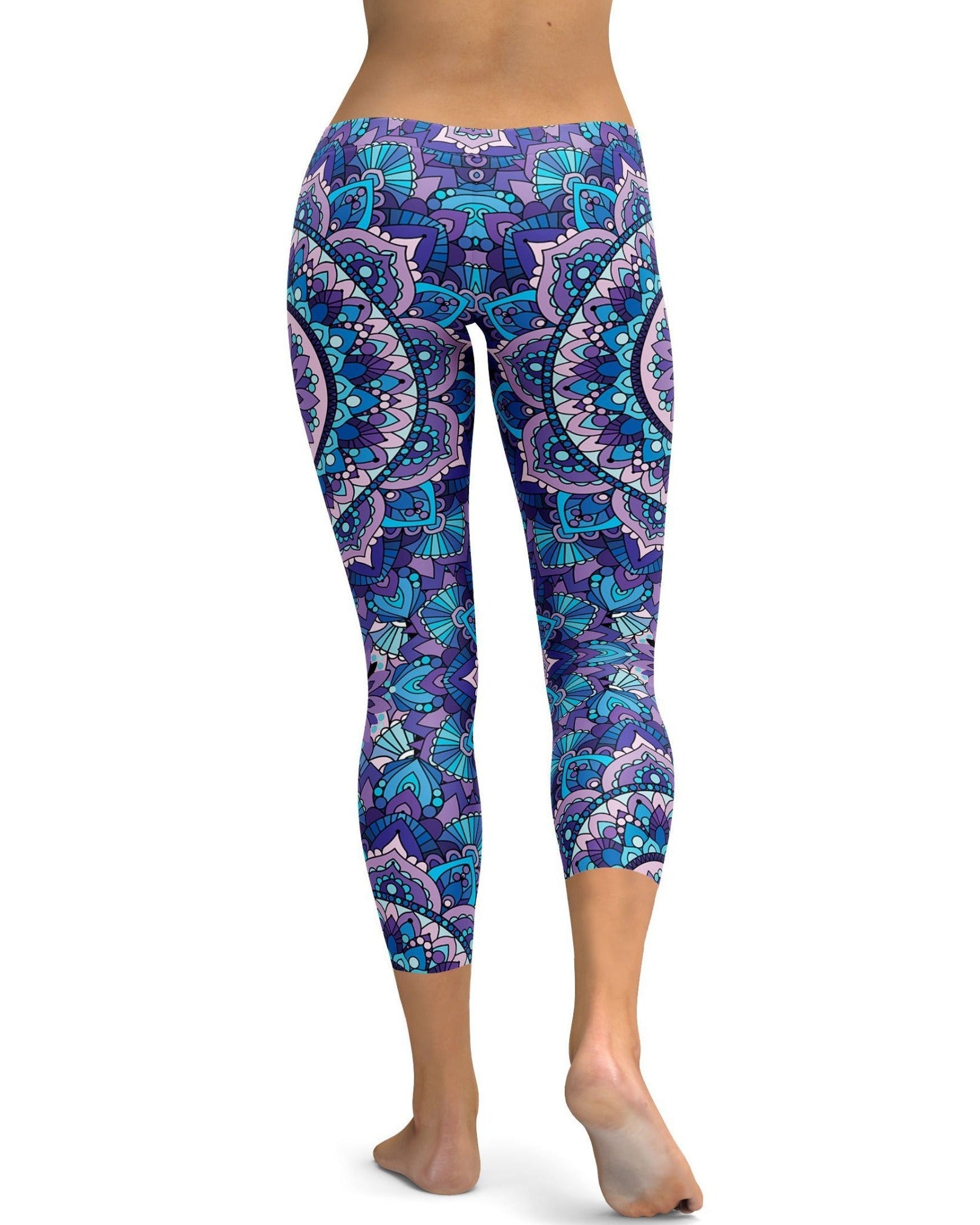 GearBunch - Colorful Blue Mandala Capris