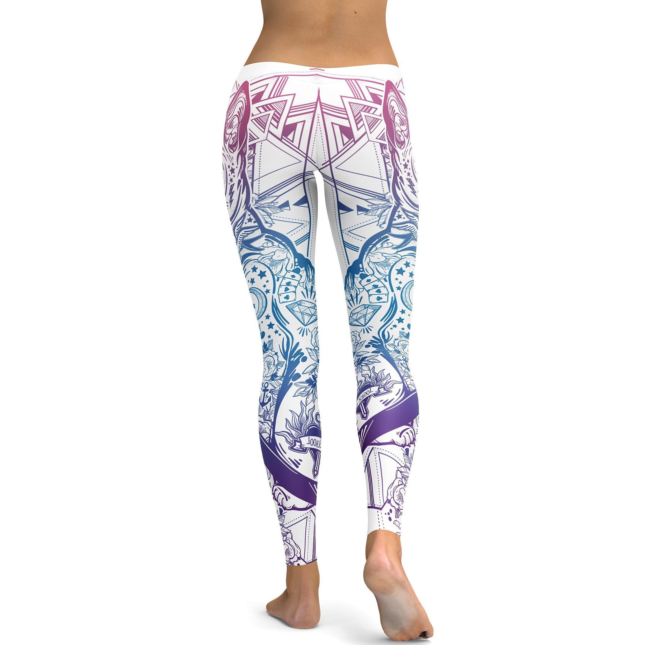 Bright White Cat Leggings (hidden because of sales volume) - GearBunch Leggings / Yoga Pants