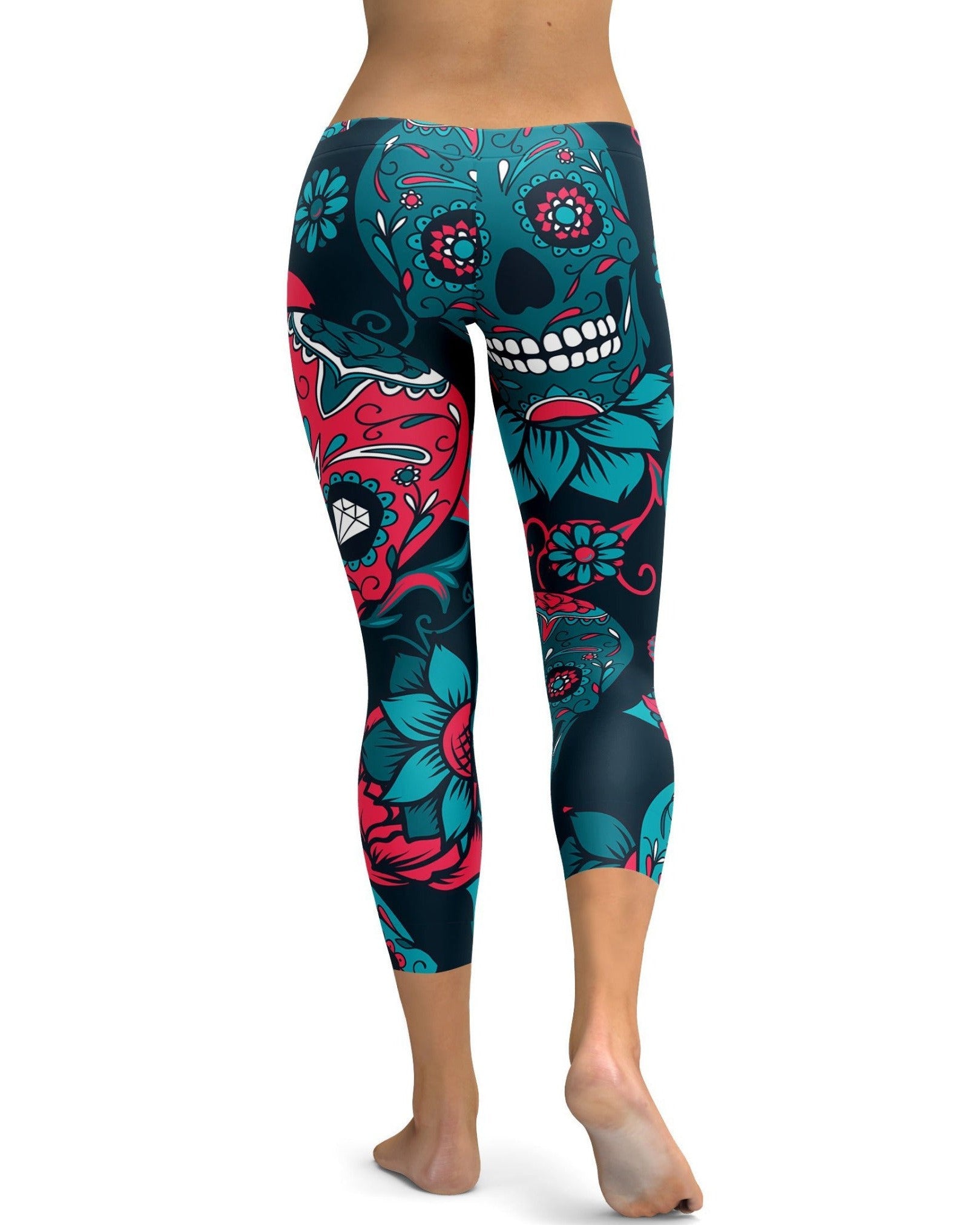 GearBunch | Blue Sugar Skull Capris 